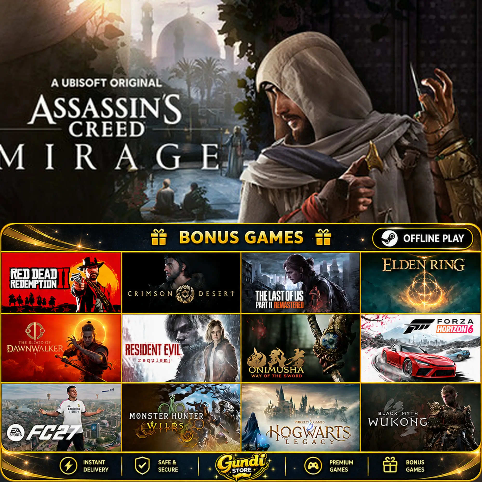 [AUTO CODE] - Assassin's Creed Mirage + BONUS GAME