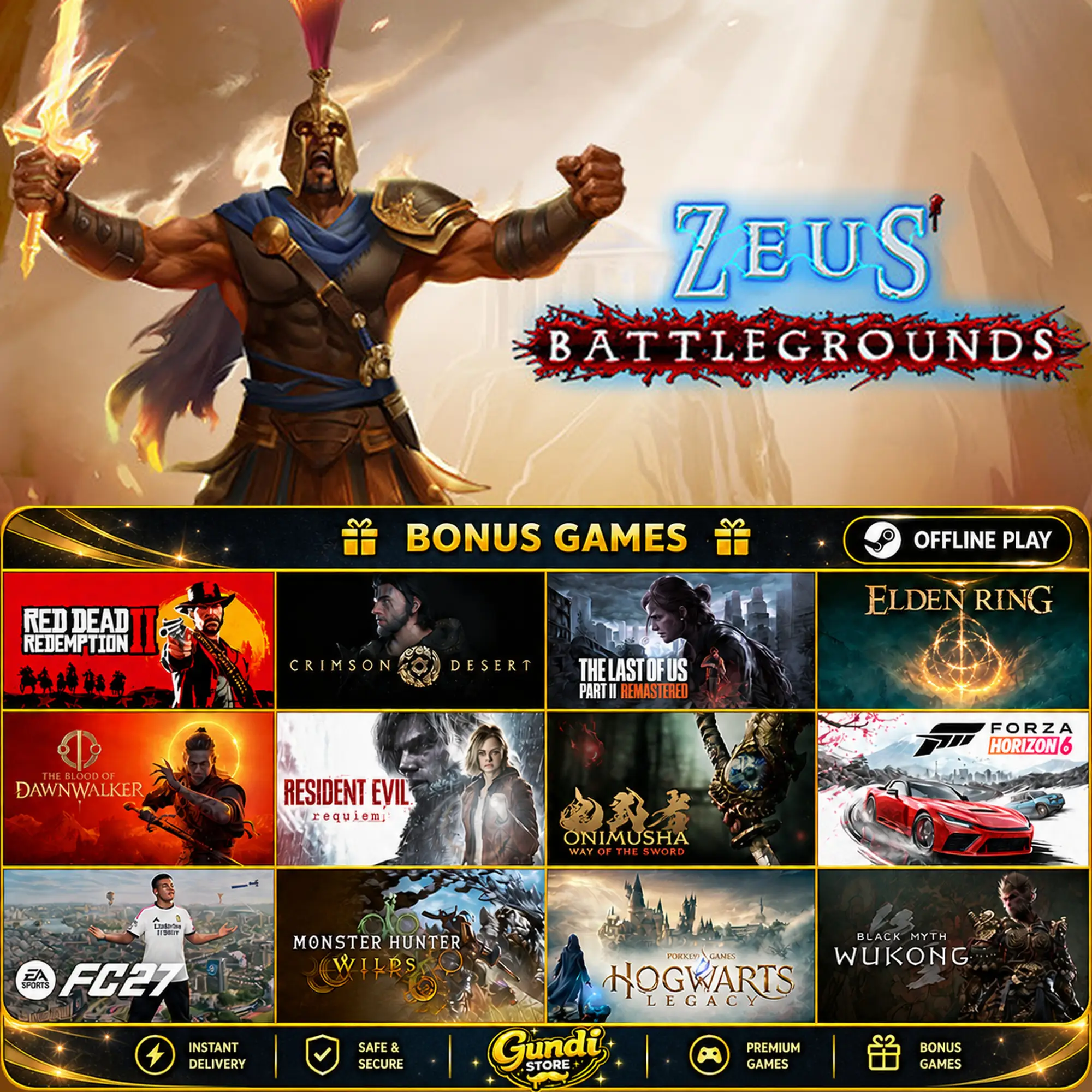 [AUTO CODE] - Zeus' Battlegrounds + BONUS GAME