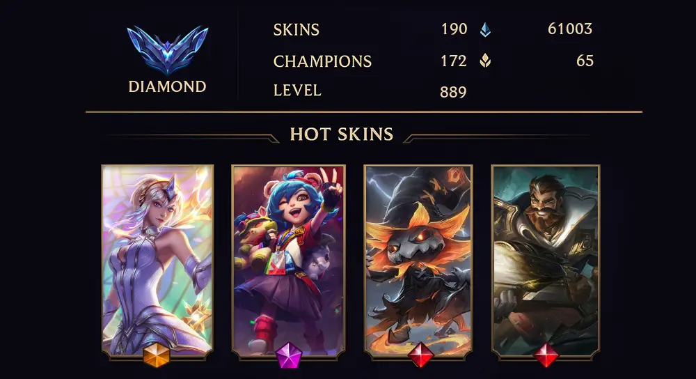 DIAMOND IV - 889 LVL - 190 SKIN