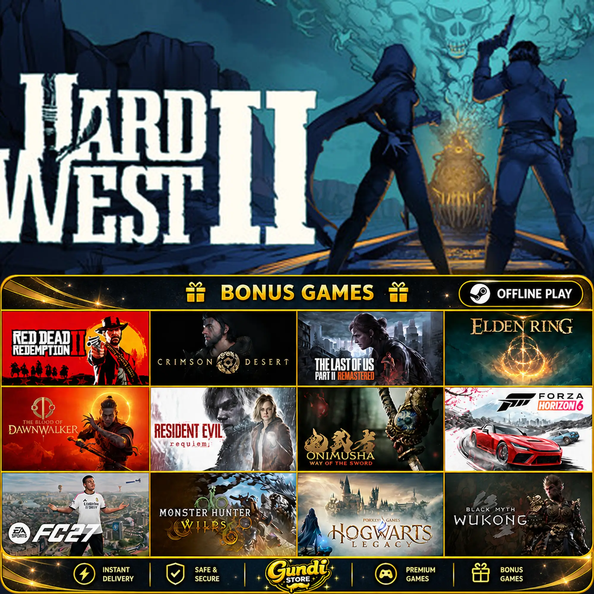 [AUTO CODE] - Hard West 2 + BONUS GAME