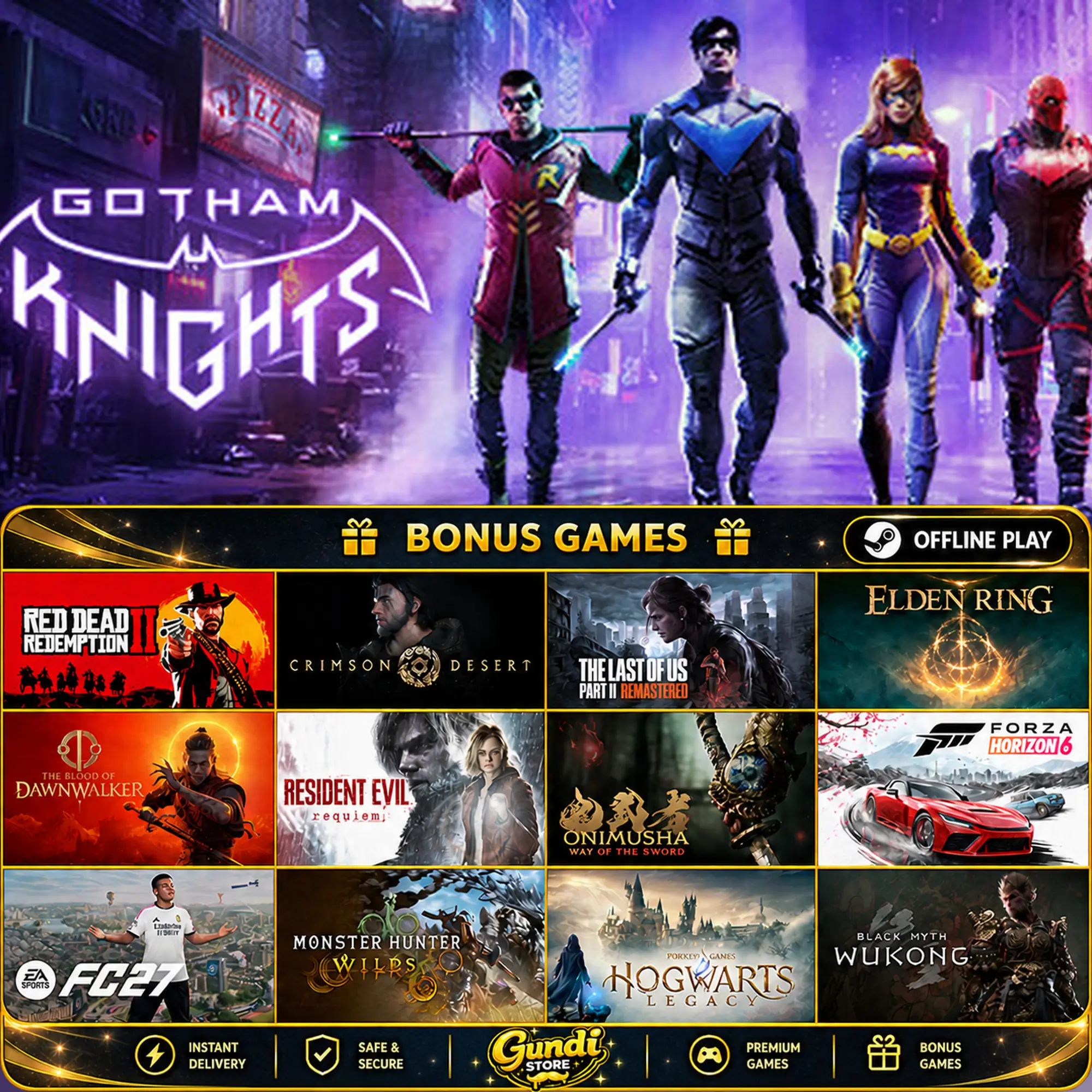 [AUTO CODE] - Gotham Knights + BONUS GAME