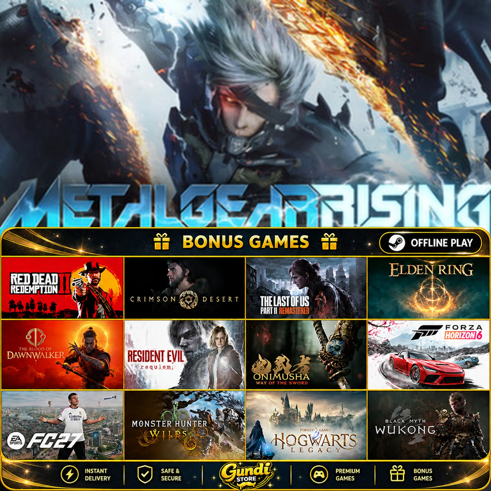 [AUTO CODE] - METAL GEAR RISING_ REVENGEANCE + BONUS GAME