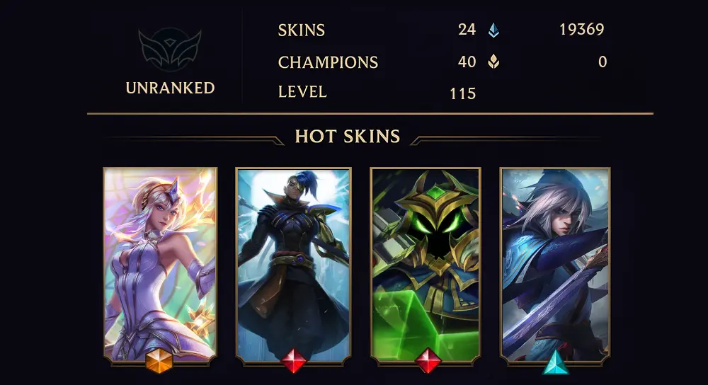 UNRANKED - 115 LVL - 24 SKIN