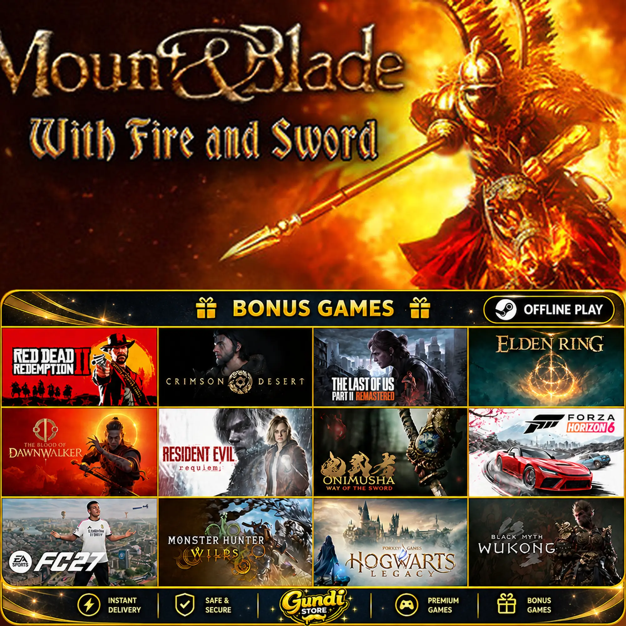 [AUTO CODE] - Mount & Blade_ With Fire & Sword + BONUS GAME
