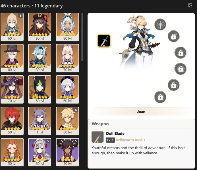 NA - AR:56- 46CHARACTERS [ 12 - 5 STARS CHARACTERS ]
