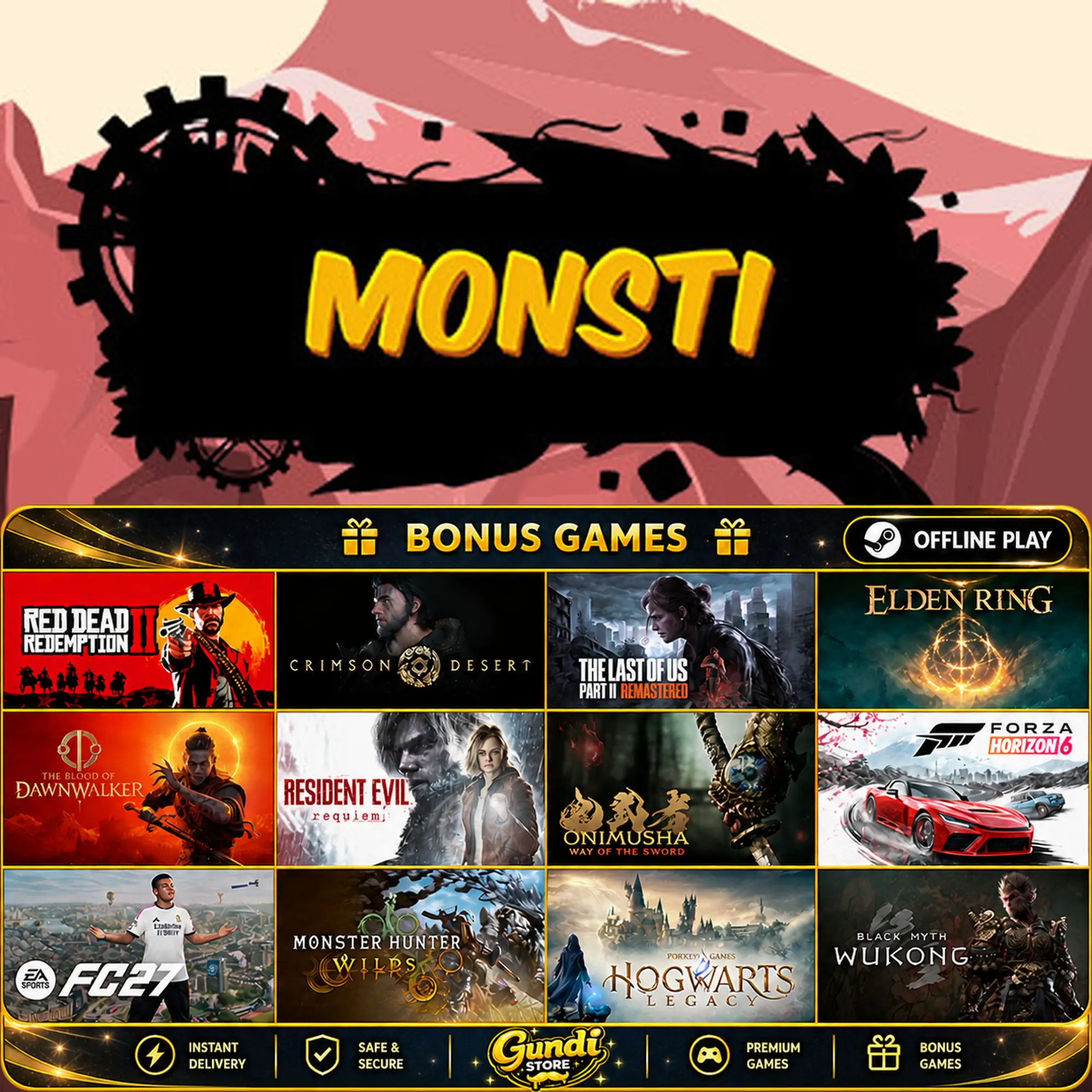 [AUTO CODE] - Monsti + BONUS GAME