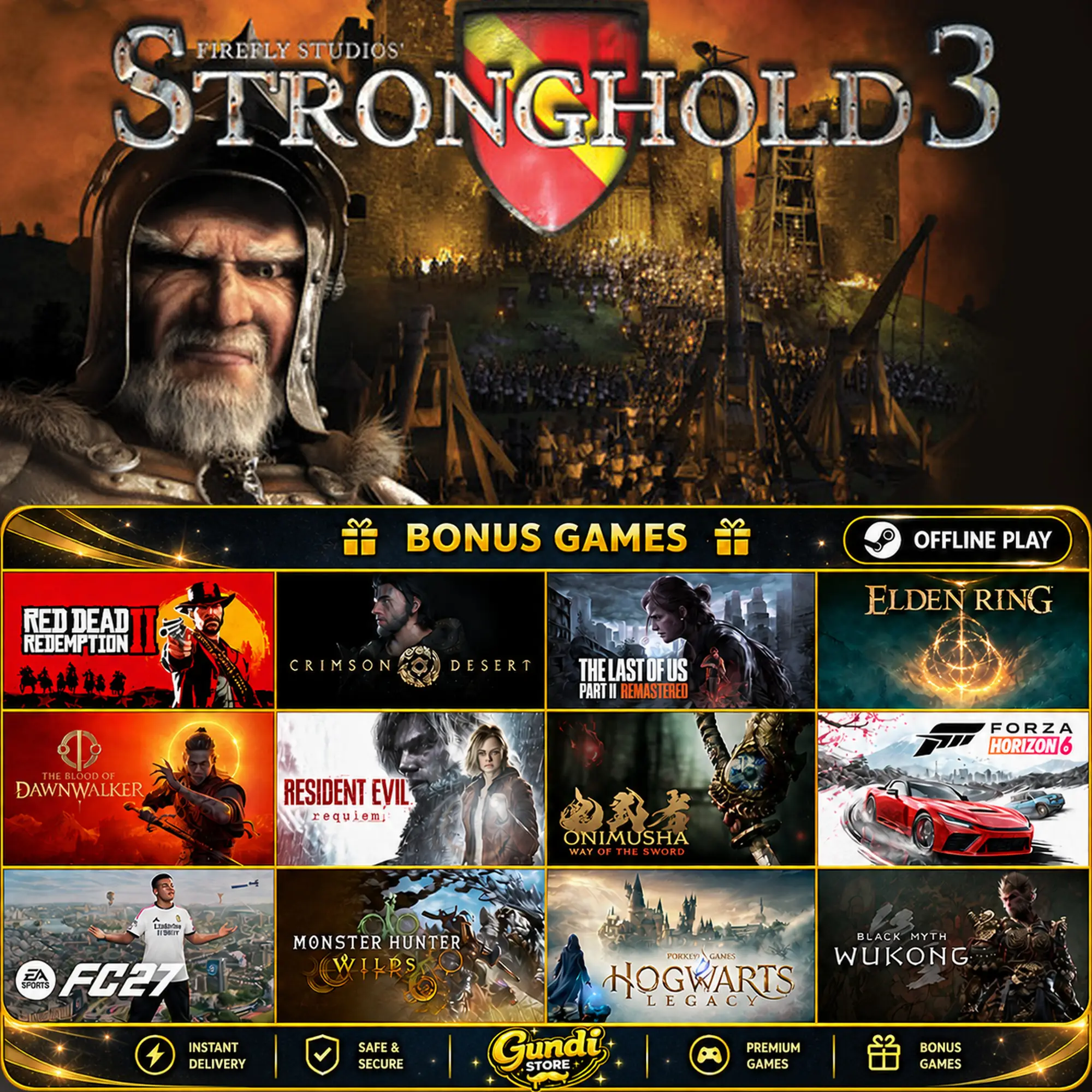 [AUTO CODE] - Stronghold 3 + BONUS GAME