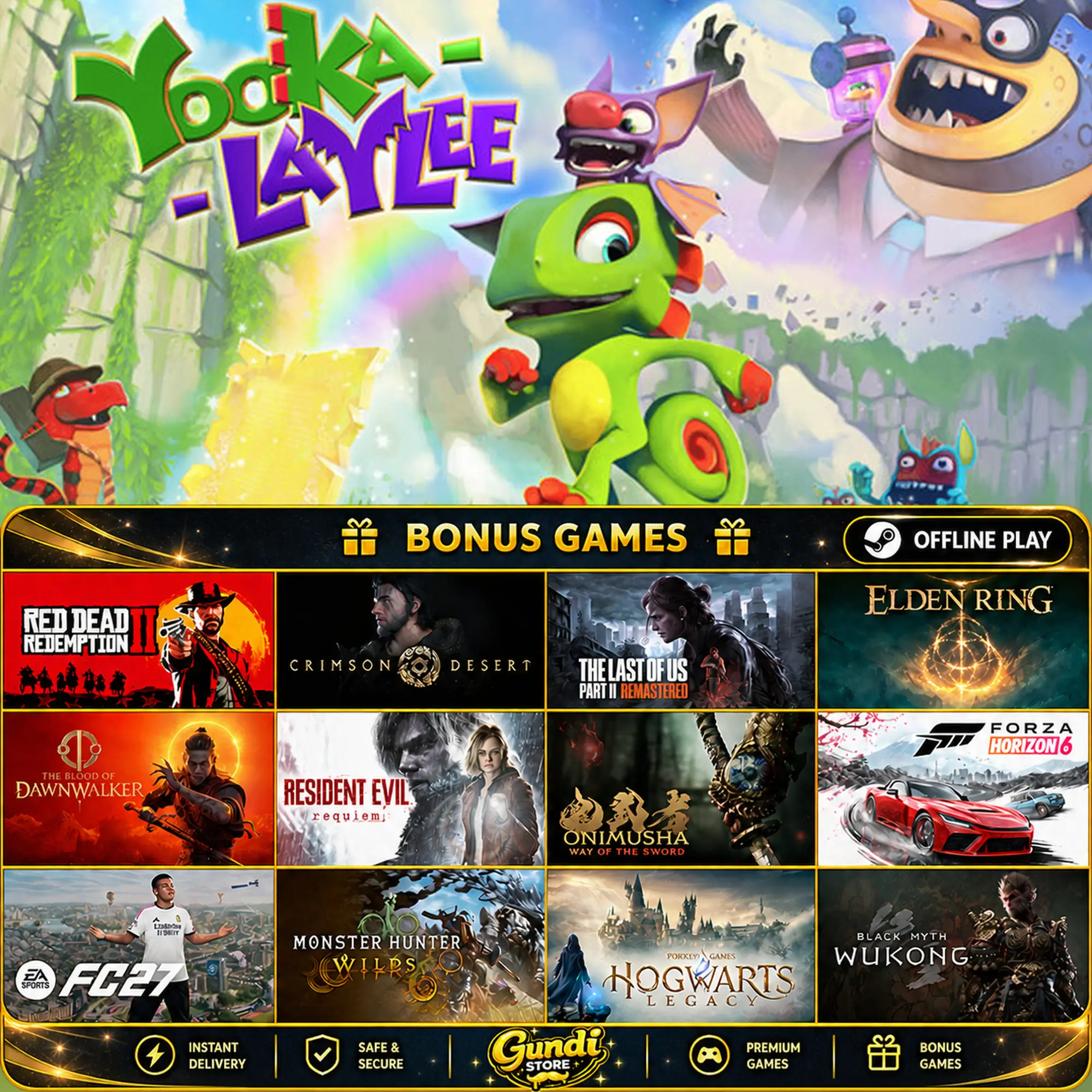 [AUTO CODE] - Yooka-Laylee + BONUS GAME
