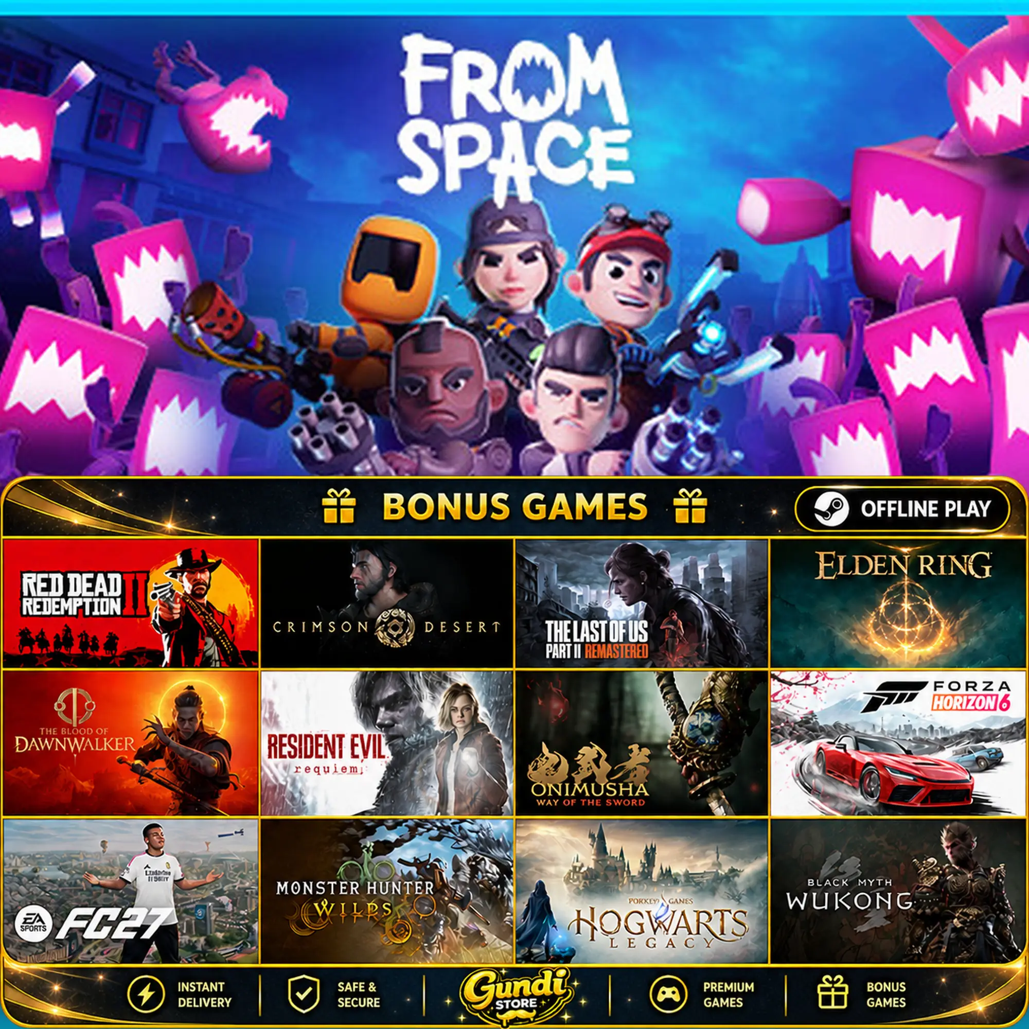[AUTO CODE] - From Space + BONUS GAME