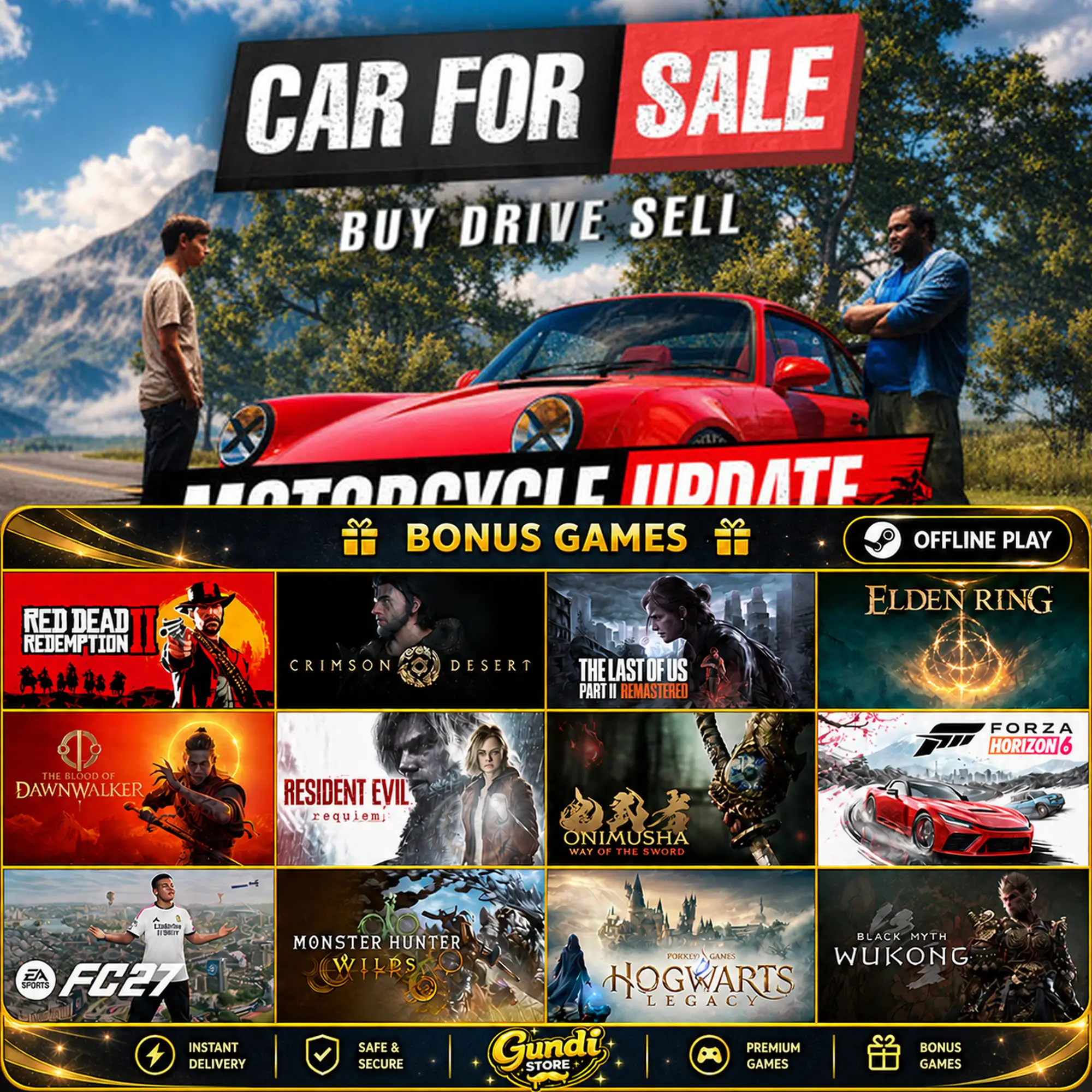 [AUTO CODE] - Car For Sale Simulator + BONUS GAME