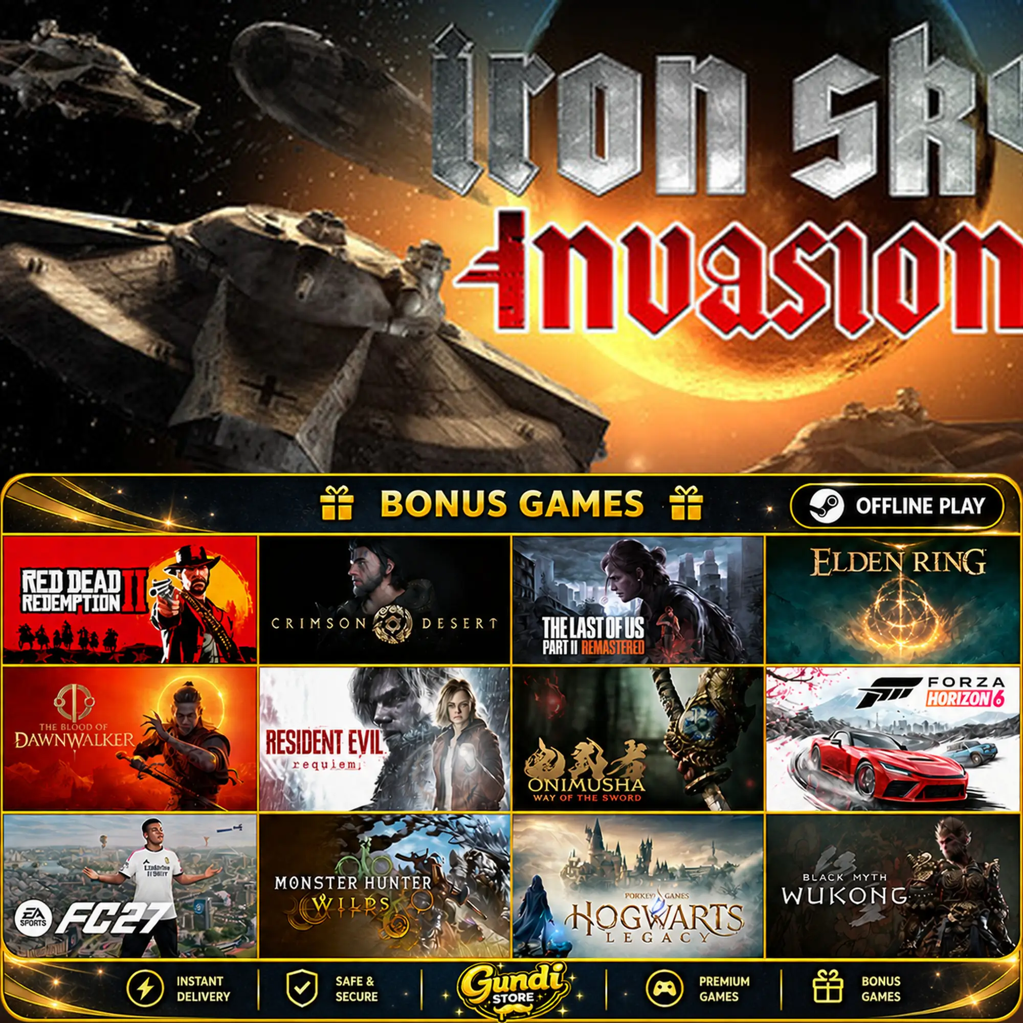[AUTO CODE] - Iron Sky Invasion + BONUS GAME
