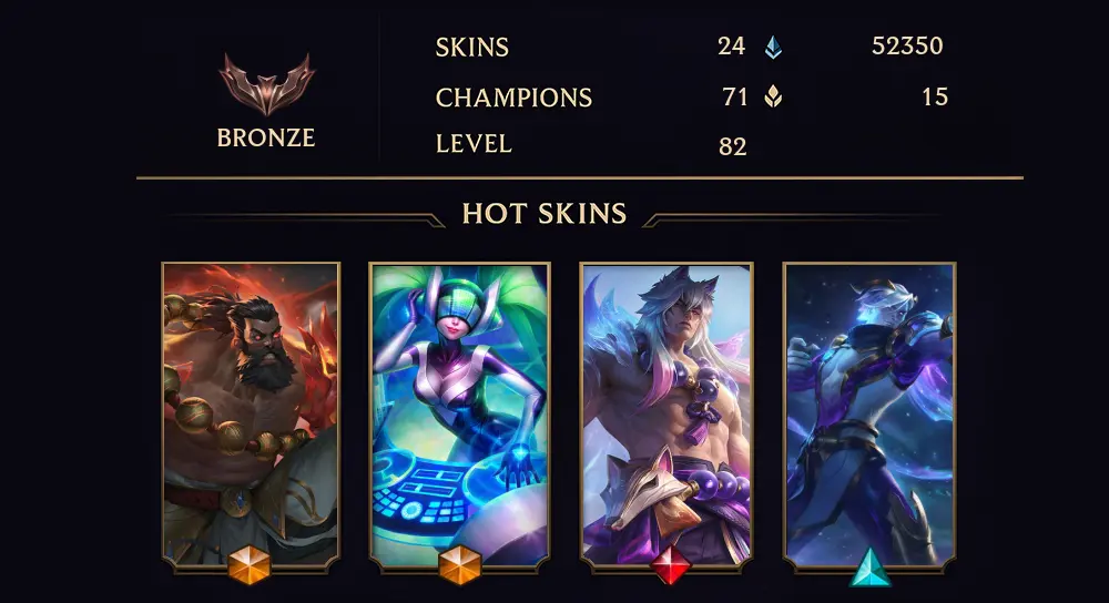 BRONZE I - 82 LVL - 24 SKIN