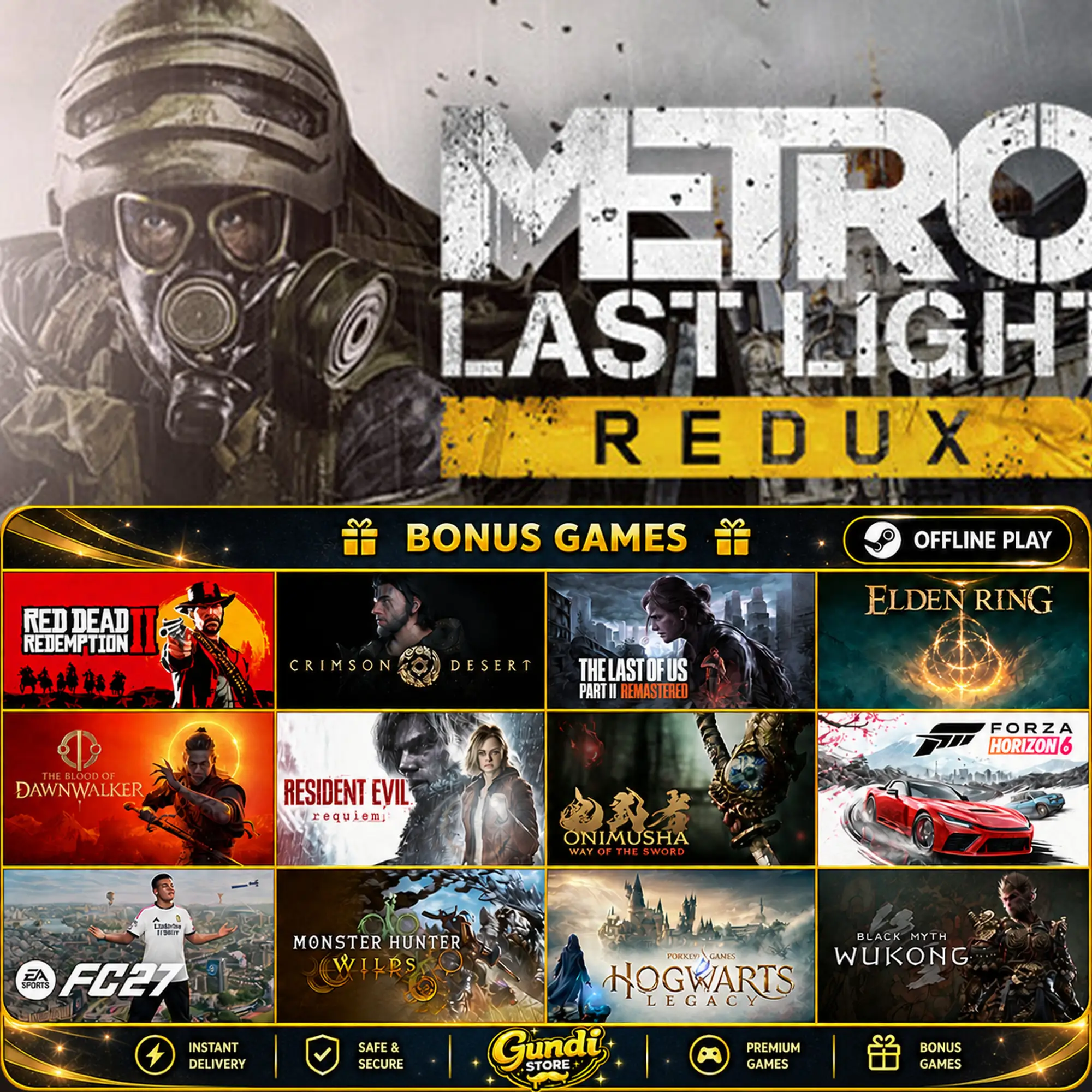 [AUTO CODE] - Metro_ Last Light Redux + BONUS GAME