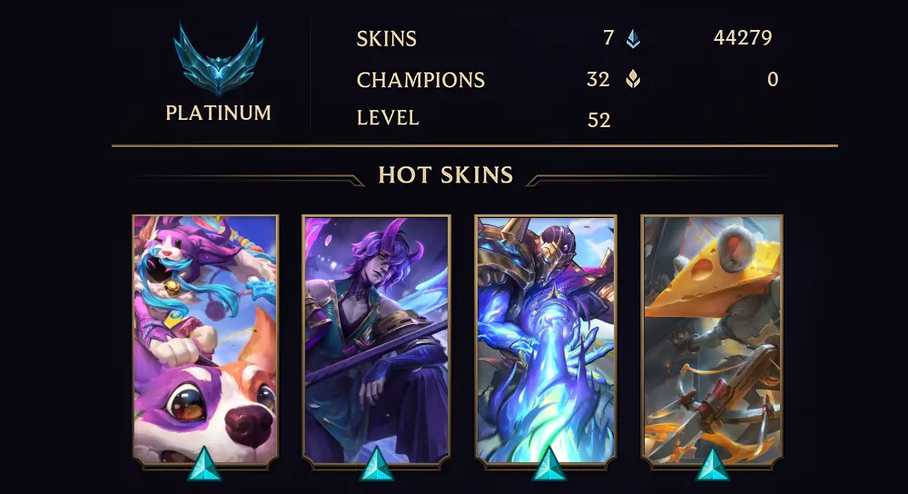 PLATINUM I - 52 LVL - 7 SKIN