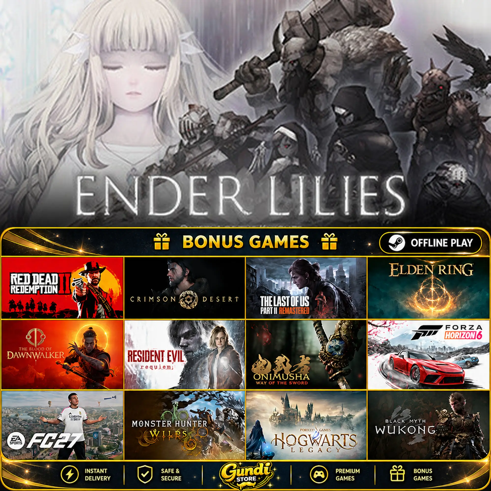 [AUTO CODE] - ENDER LILIES_ Quietus of the Knights + BONUS GAME