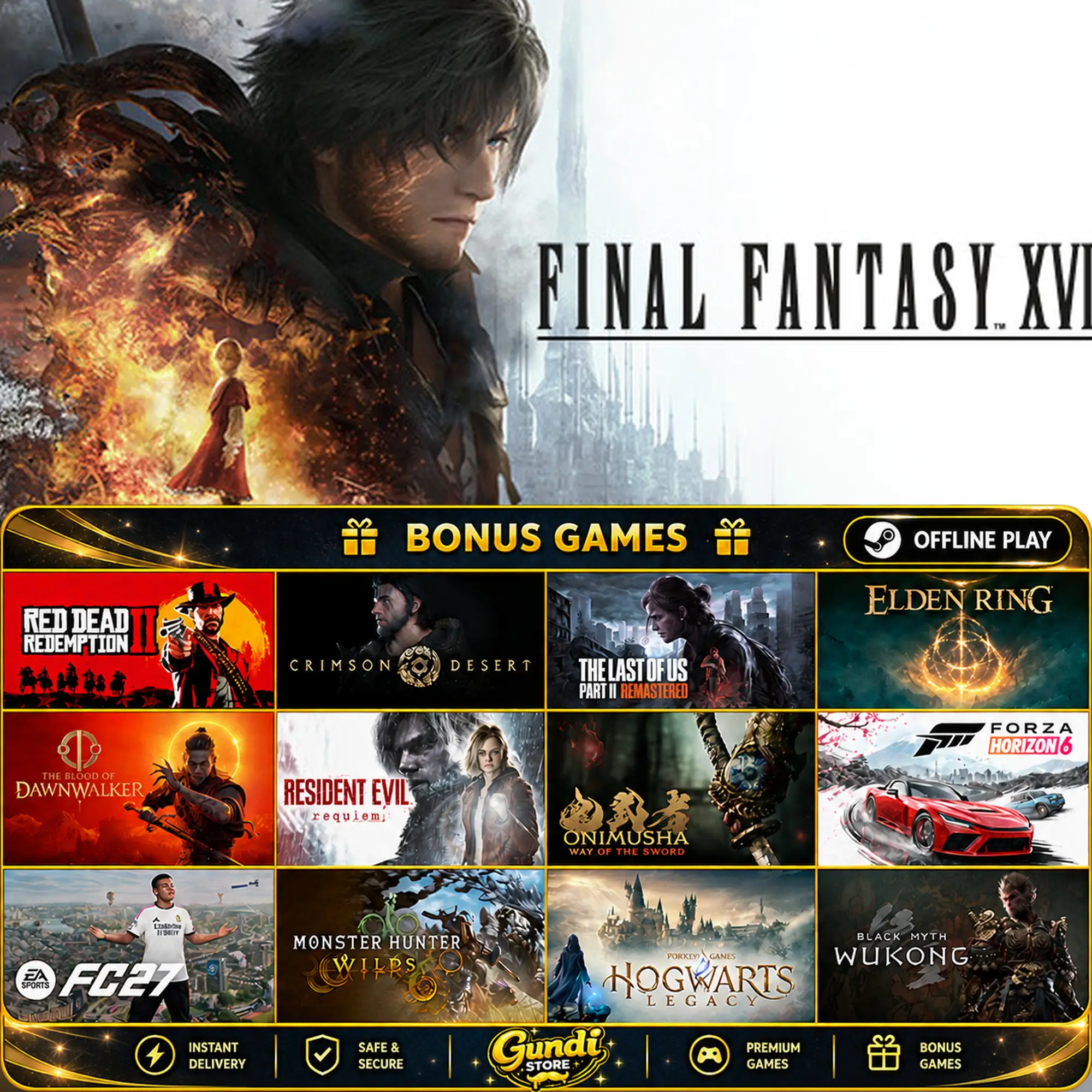 [AUTO CODE] - FINAL FANTASY XVI + BONUS GAME