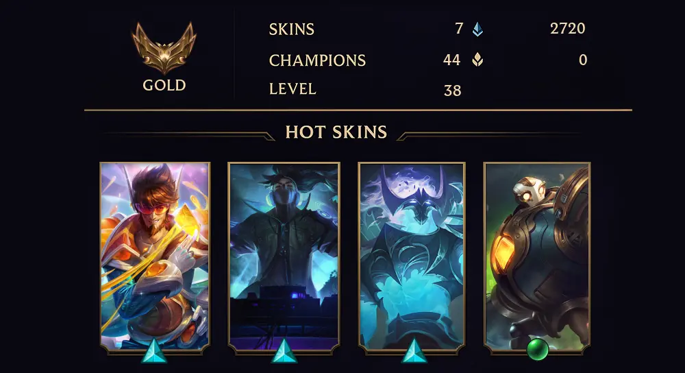 GOLD IV - 38 LVL - 7 SKIN