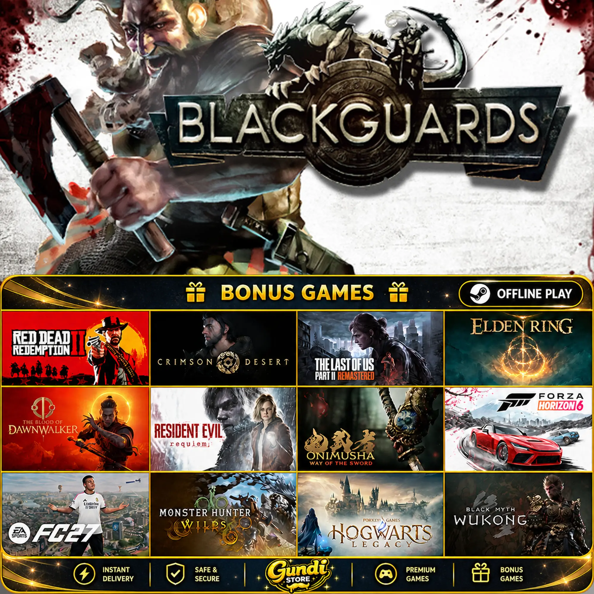 [AUTO CODE] - Blackguards + BONUS GAME