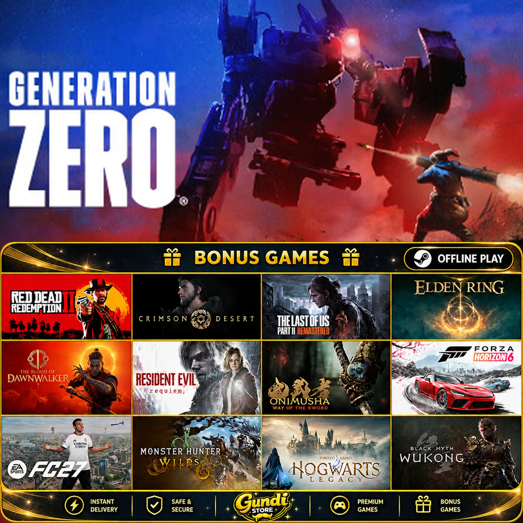 [AUTO CODE] - Generation Zero® + BONUS GAME