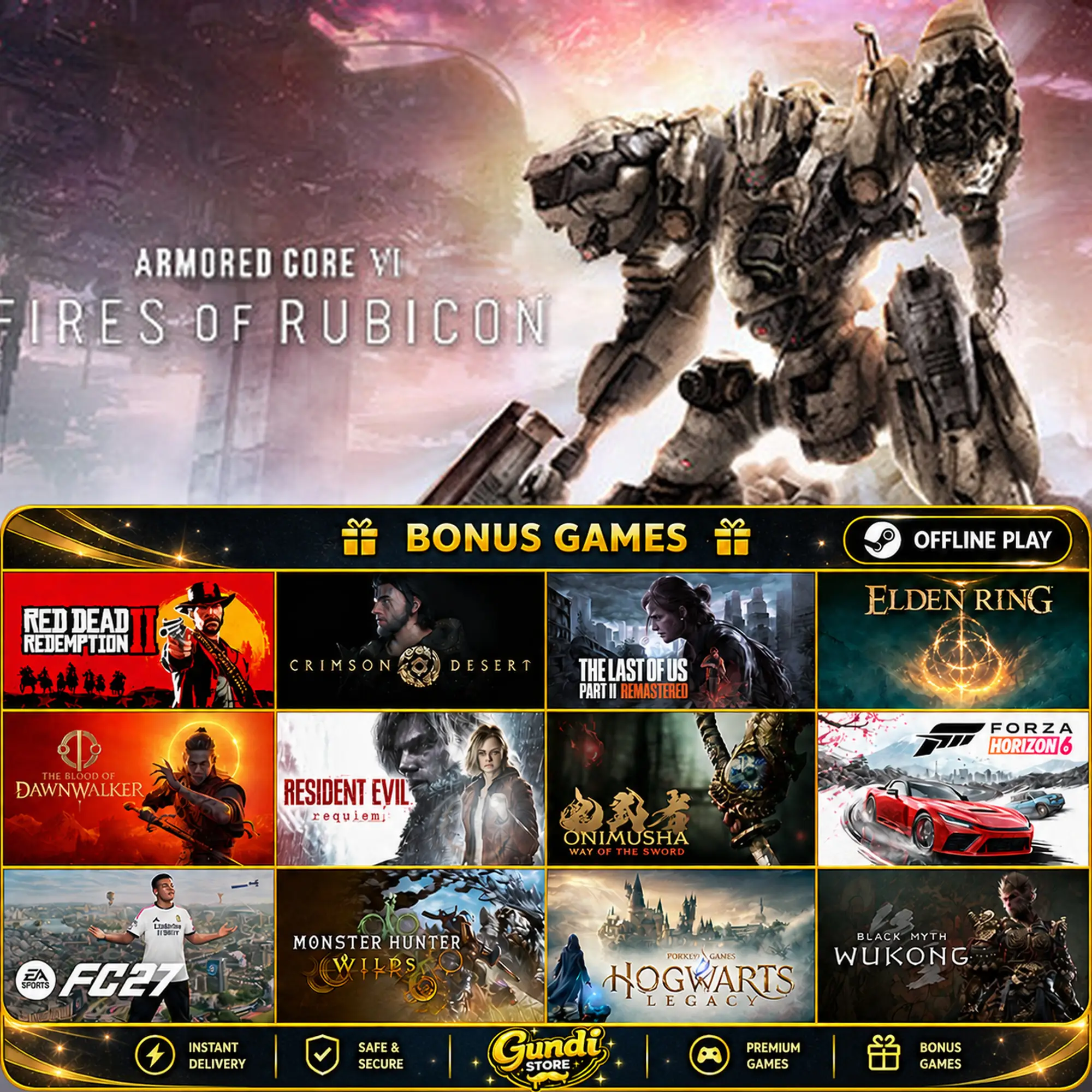 [AUTO CODE] - ARMORED CORE VI FIRES OF RUBICON + BONUS GAME