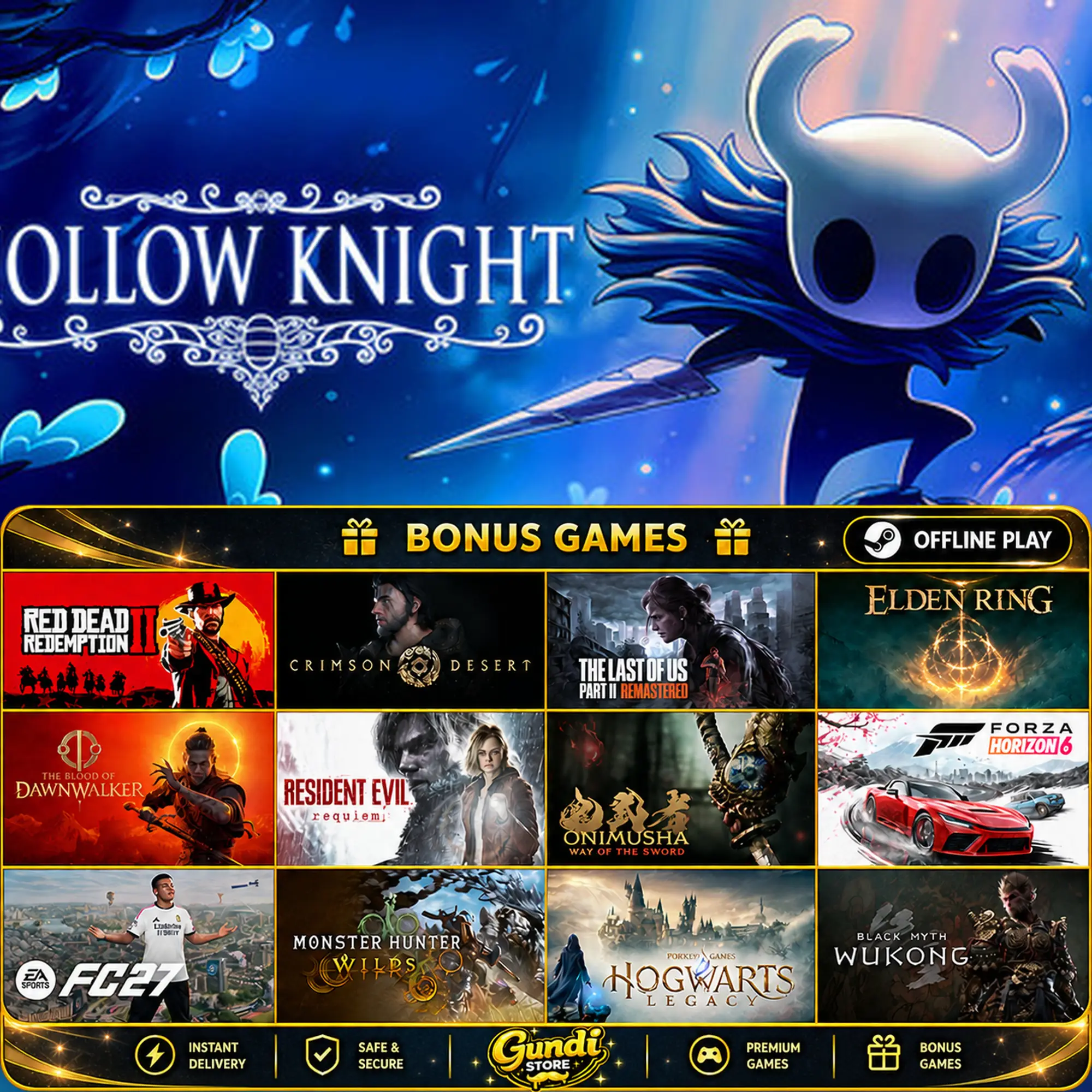 [AUTO CODE] - Hollow Knight + BONUS GAME