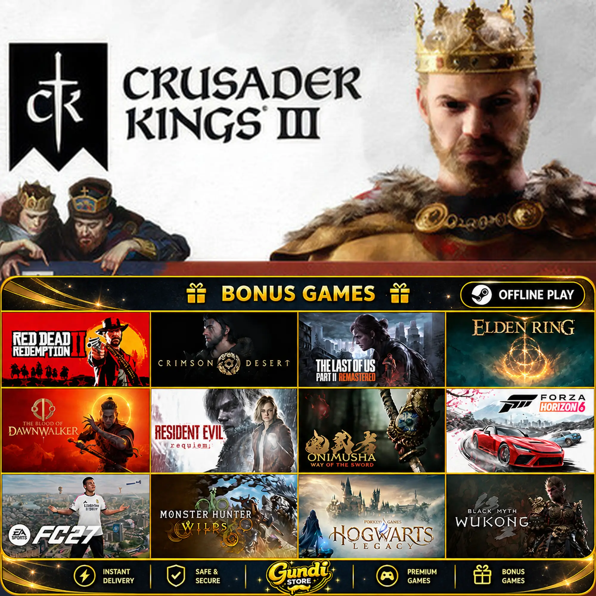 [AUTO CODE] - Crusader Kings III + BONUS GAME