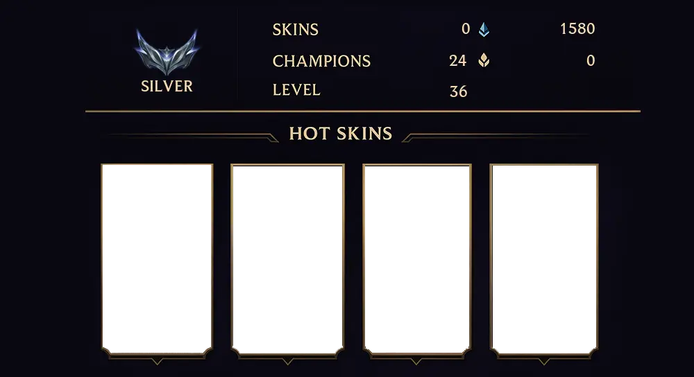 NA - SILVER IV - 36 LVL - 0 SKIN