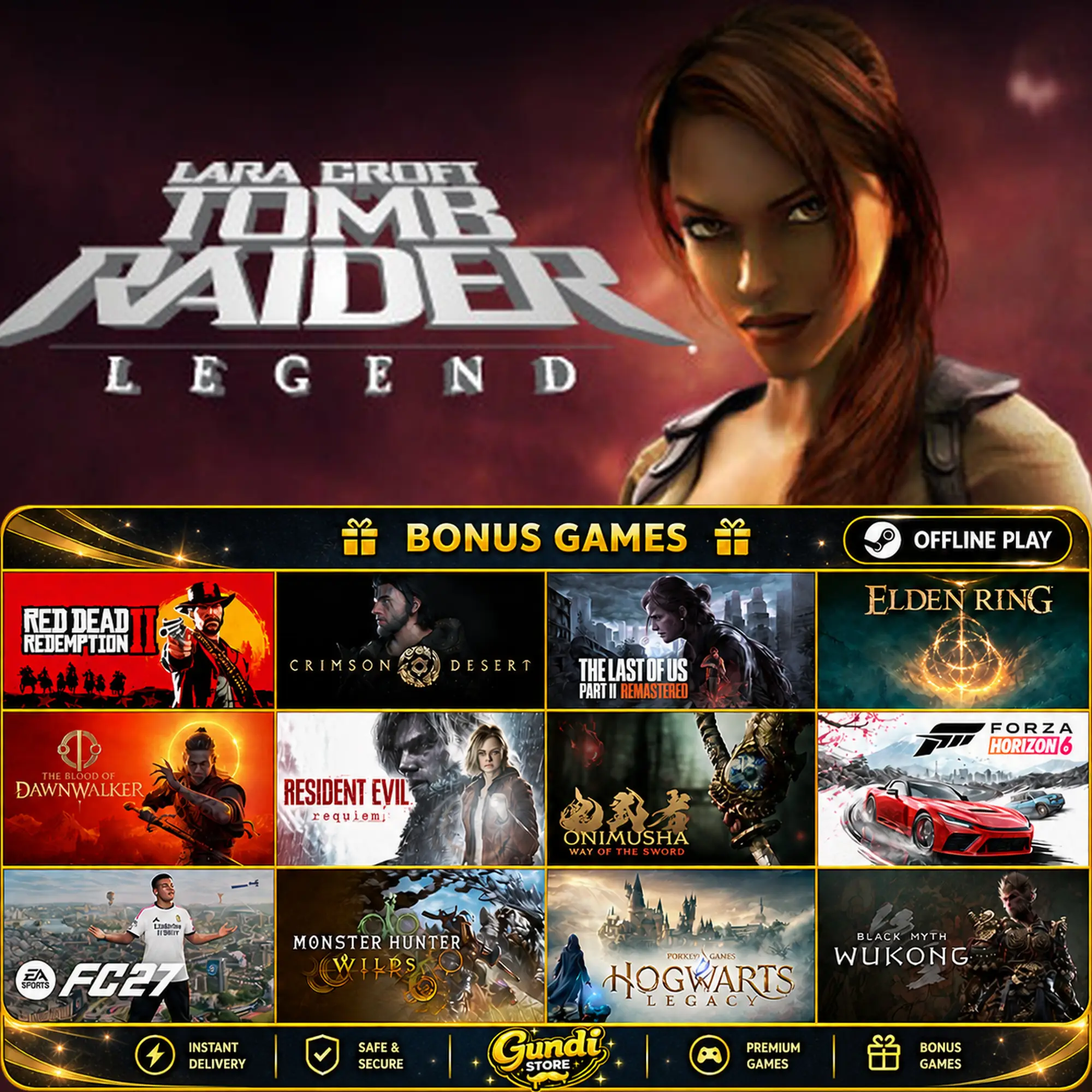 [AUTO CODE] - Tomb Raider_ Legend + BONUS GAME