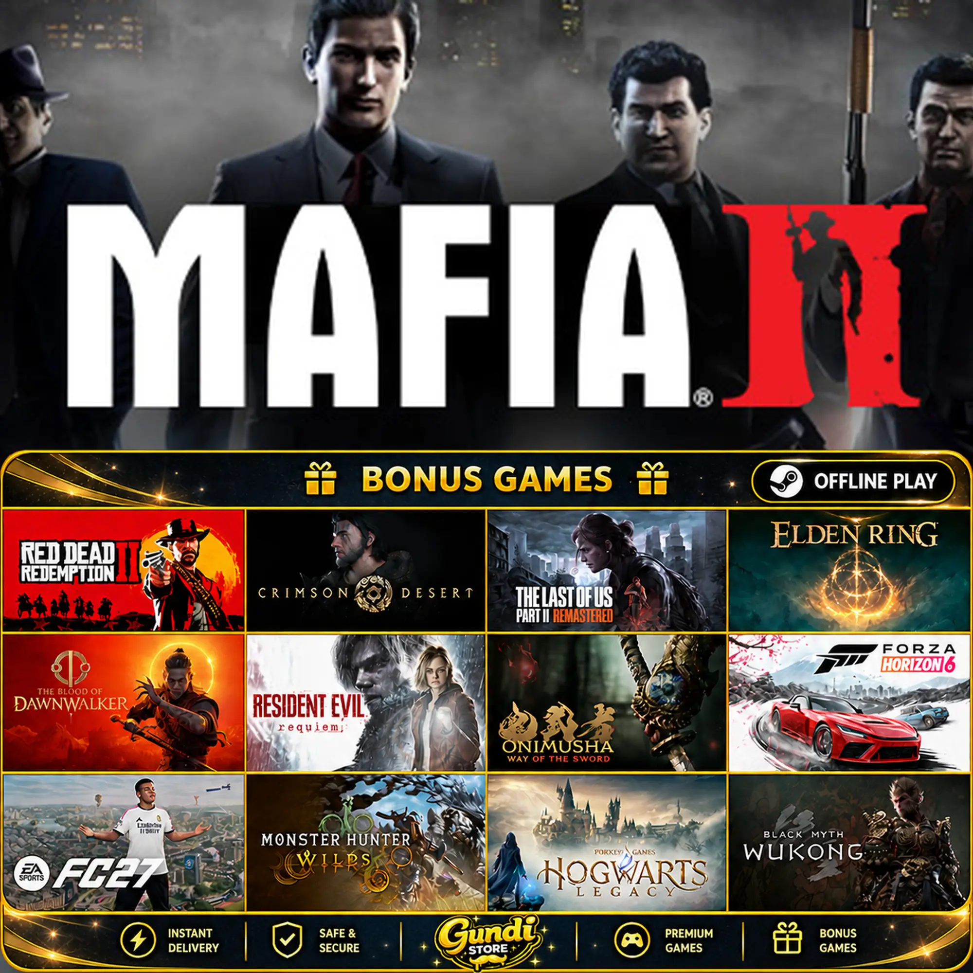 [AUTO CODE] - Mafia II (Classic) + BONUS GAME