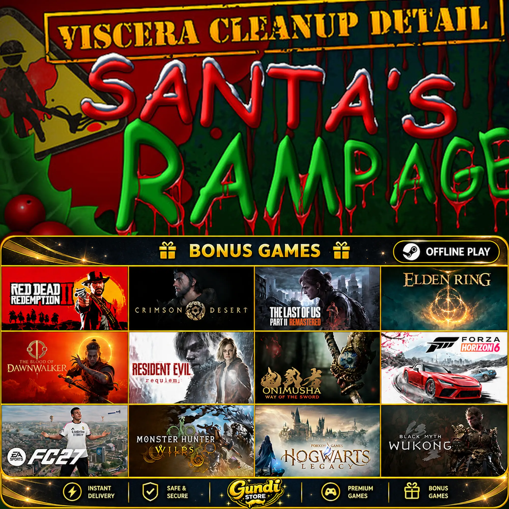 [AUTO CODE] - Viscera Cleanup Detail_ Santa's Rampage + BONUS GAME