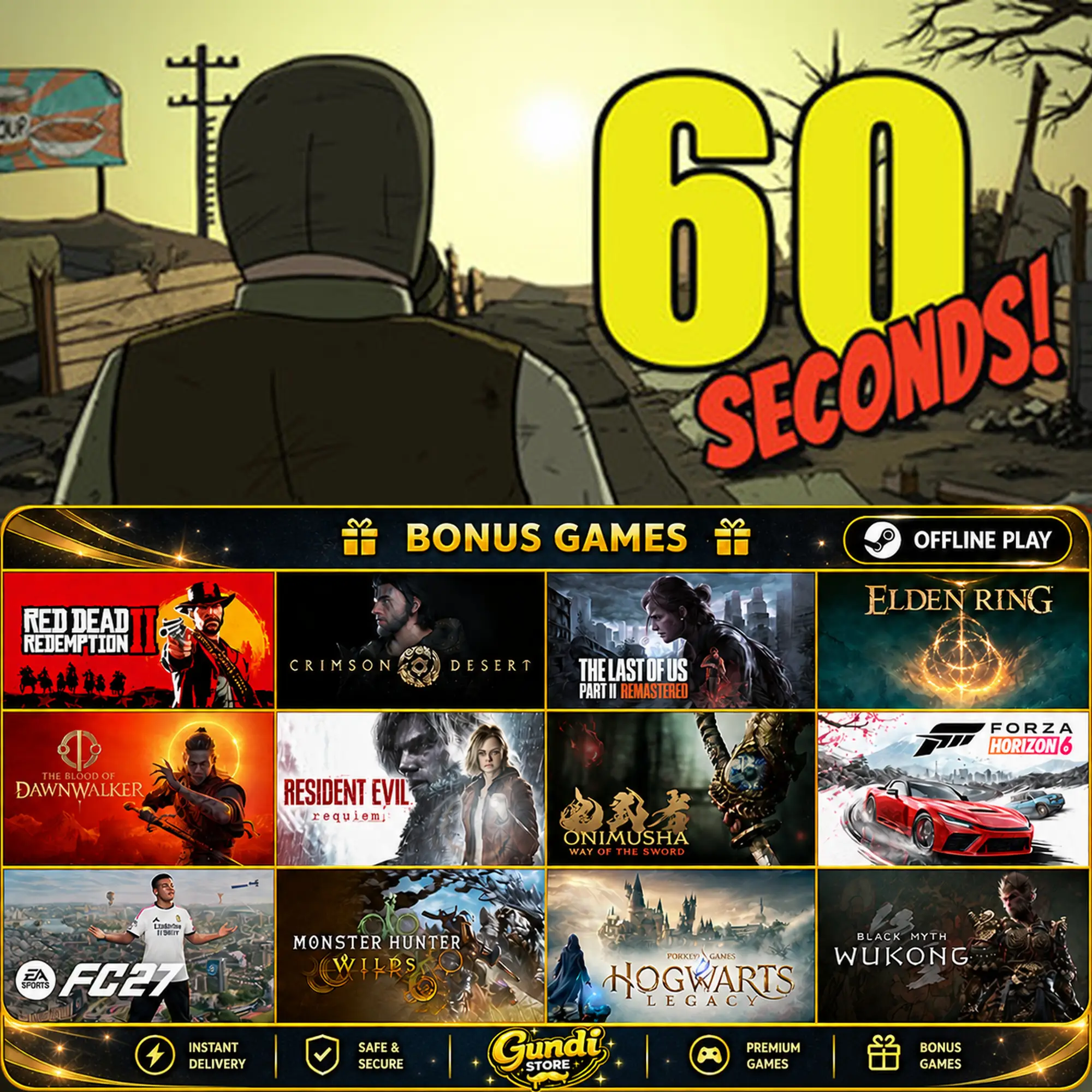 [AUTO CODE] - 60 Seconds! + BONUS GAME