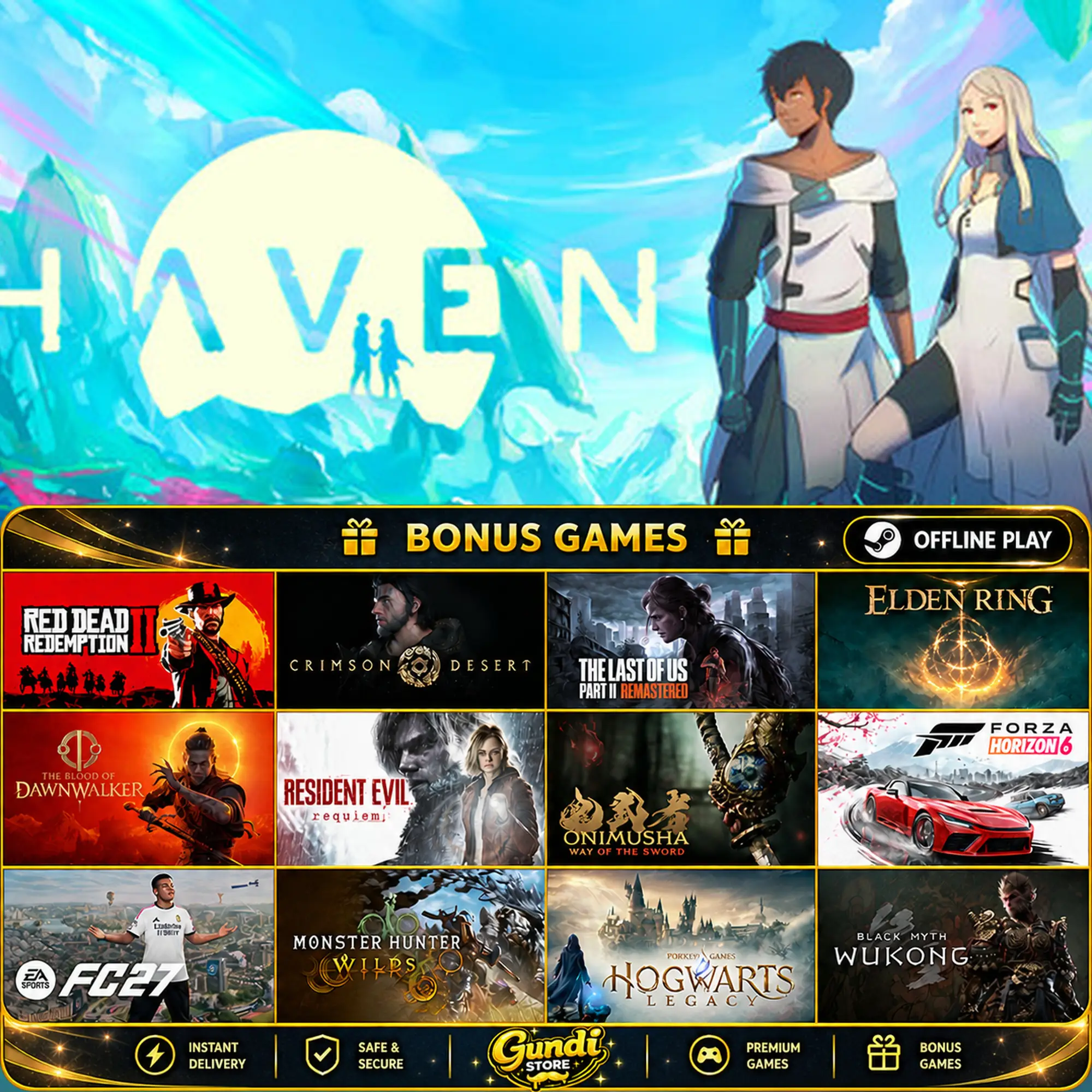 [AUTO CODE] - Haven + BONUS GAME