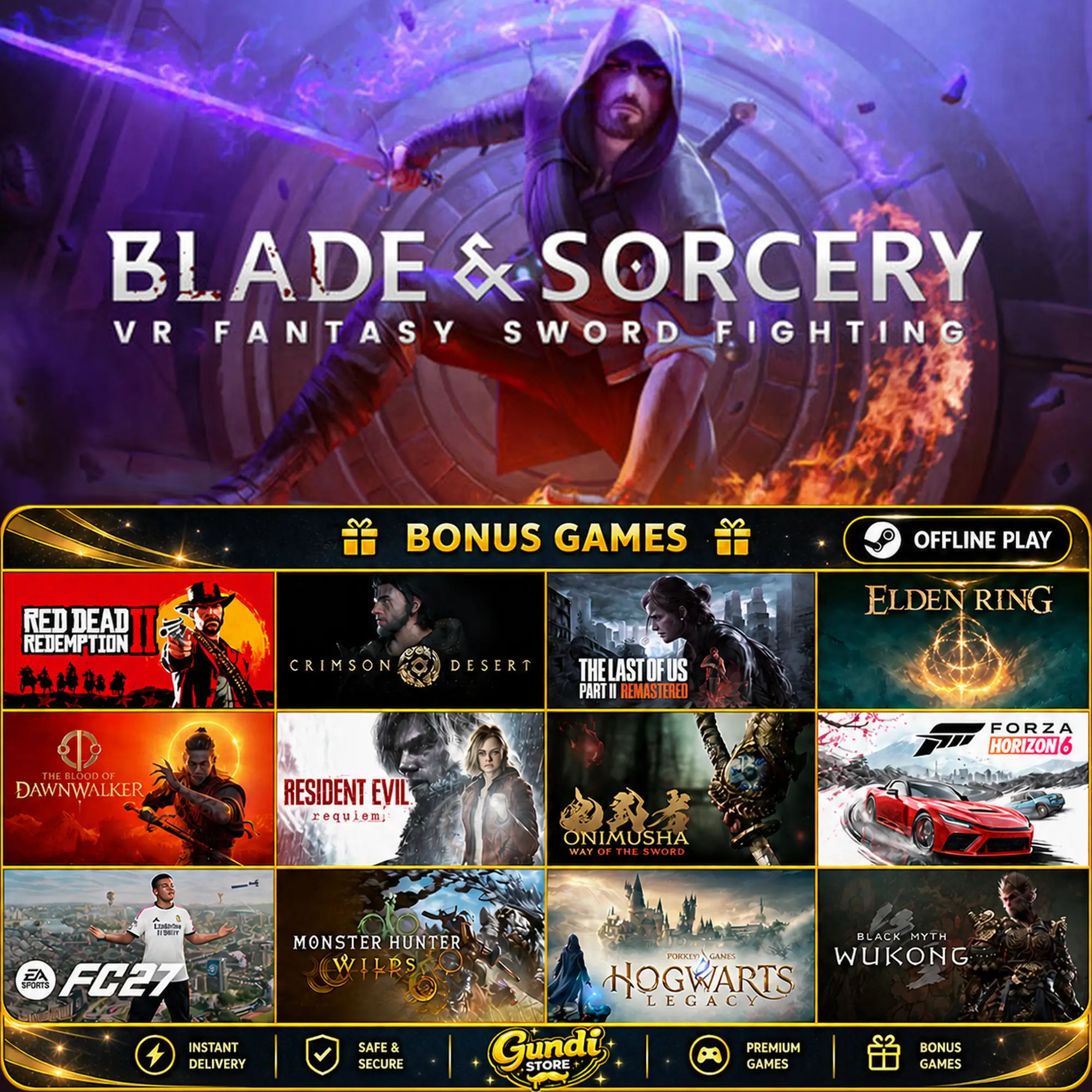 [AUTO CODE] - Blade & Sorcery + BONUS GAME