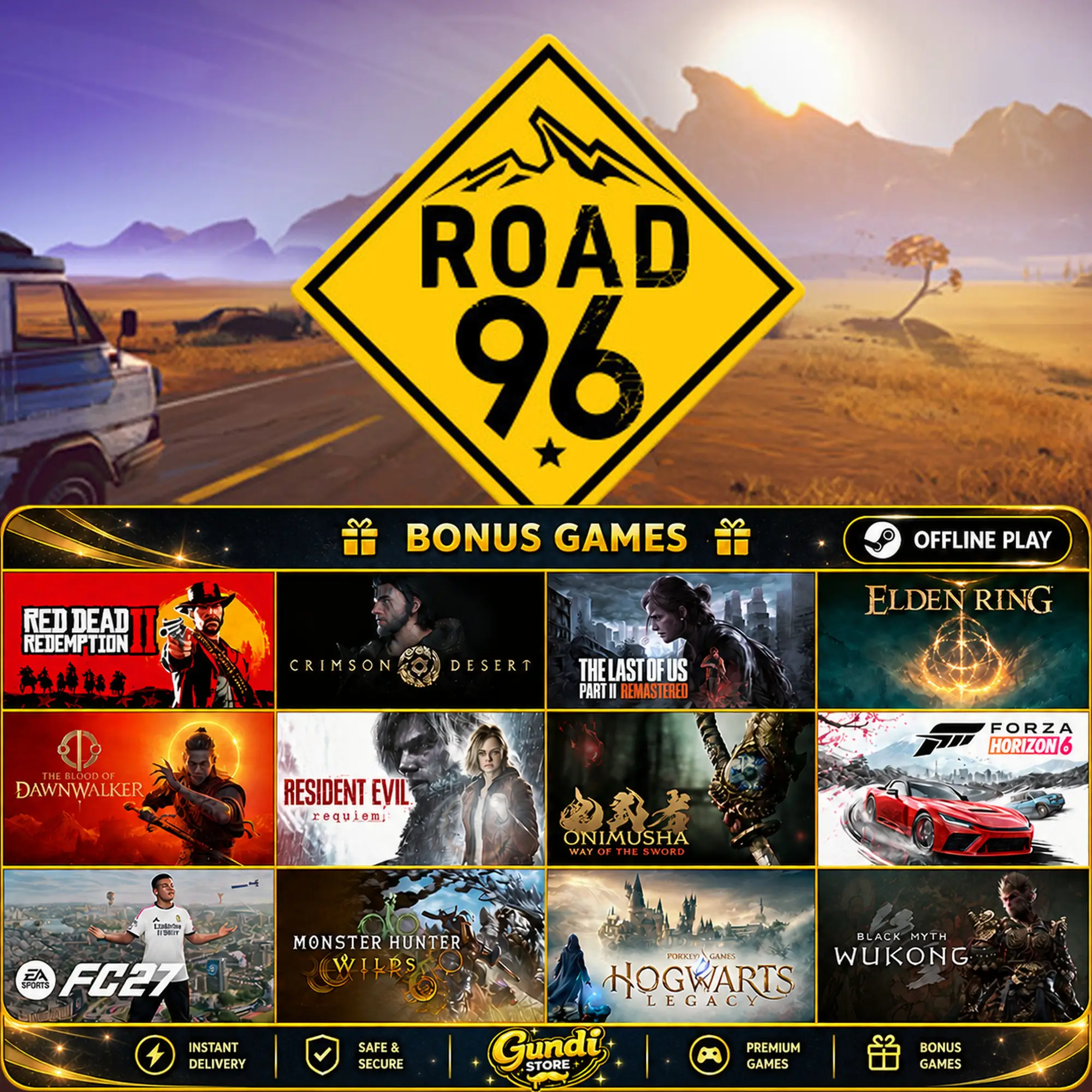 [AUTO CODE] - Road 96 + BONUS GAME