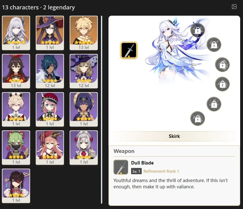 NA- AR:25- SKIRK - MONA -13 characters