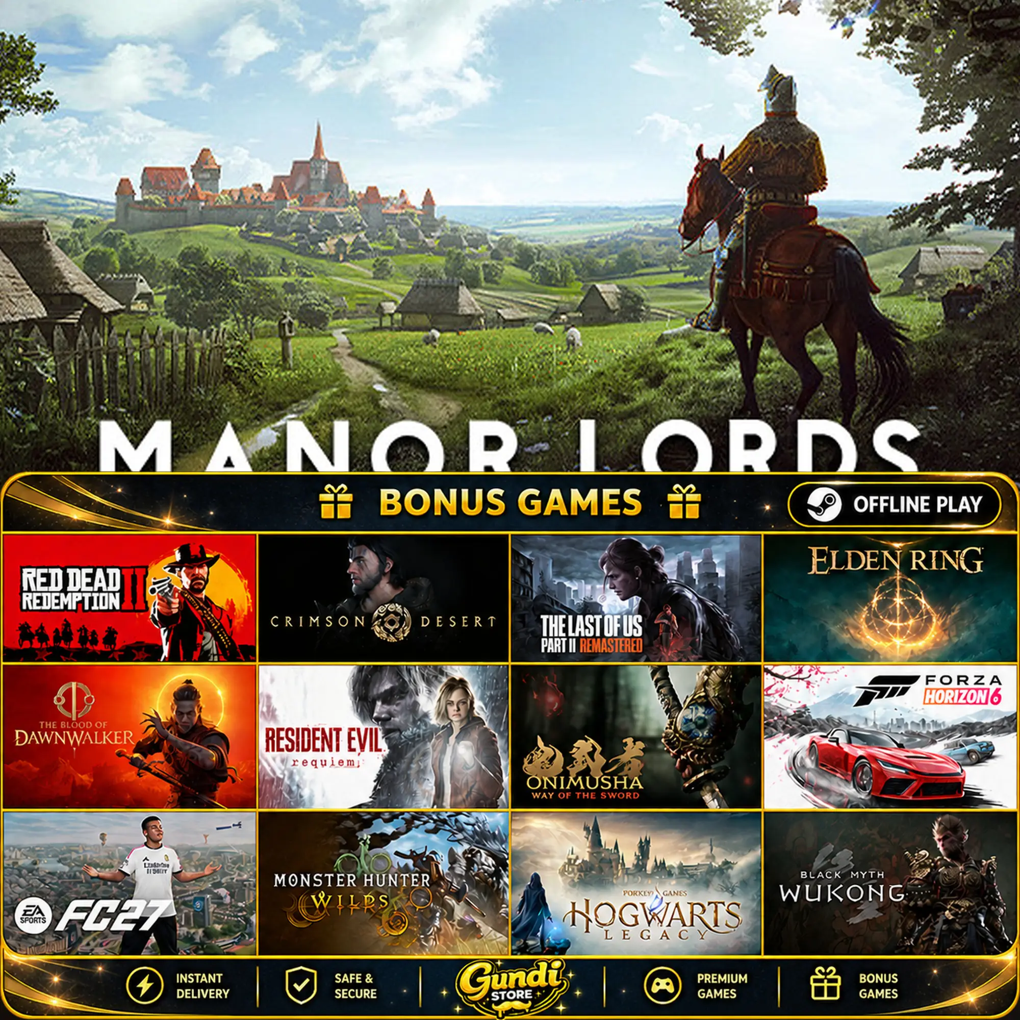 [AUTO CODE] - Manor Lords + BONUS GAME