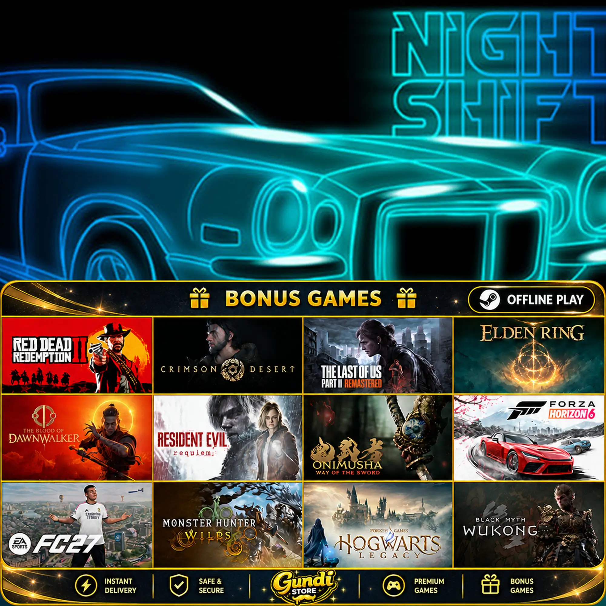 [AUTO CODE] - Night Shift + BONUS GAME