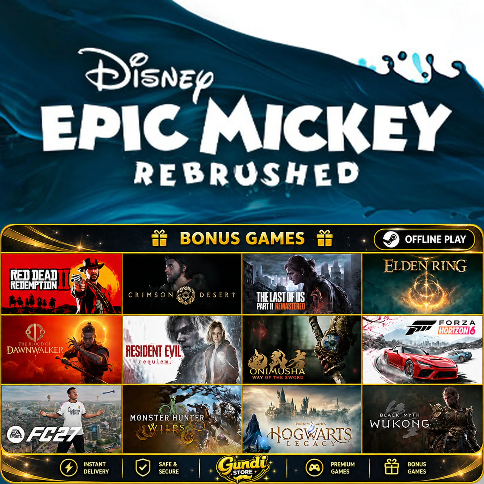 [AUTO CODE] - Disney Epic Mickey_ Rebrushed + BONUS GAME