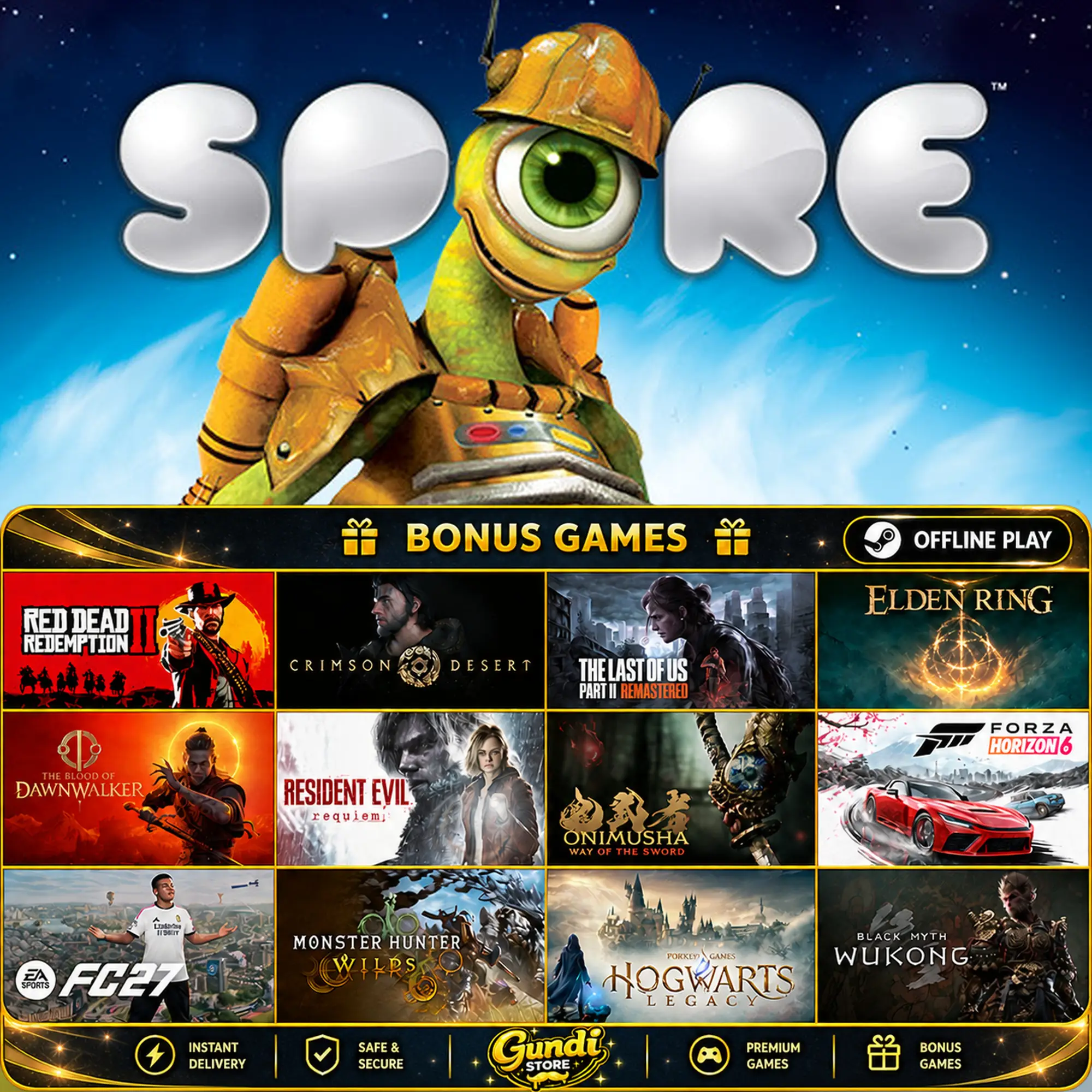 [AUTO CODE] - Spore + BONUS GAME