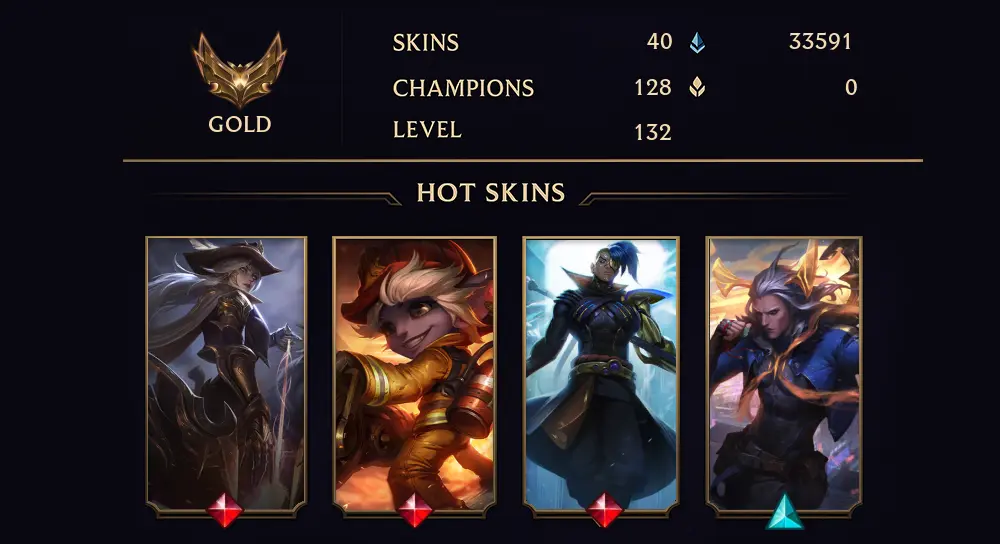 GOLD II - 132 LVL - 40 SKIN