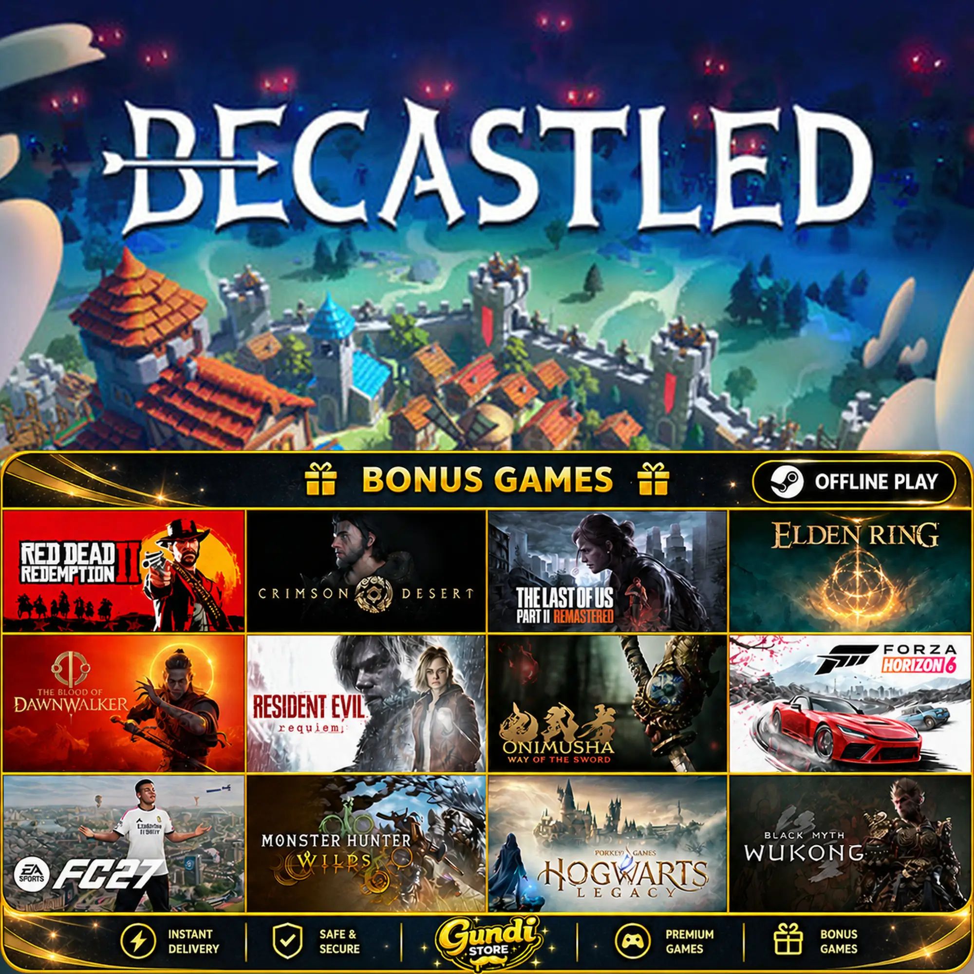 [AUTO CODE] - Becastled + BONUS GAME
