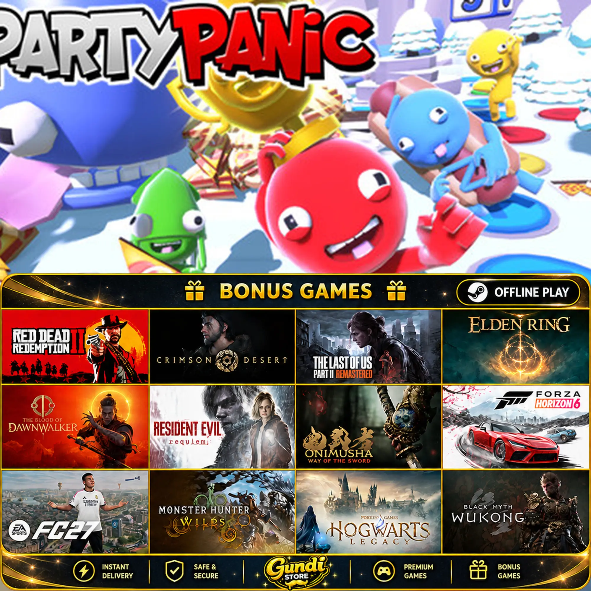 [AUTO CODE] - Party Panic + BONUS GAME