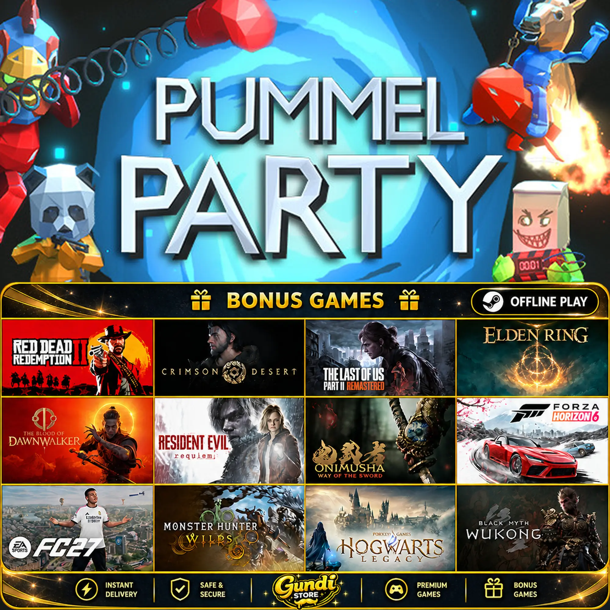 [AUTO CODE] - Pummel Party + BONUS GAME