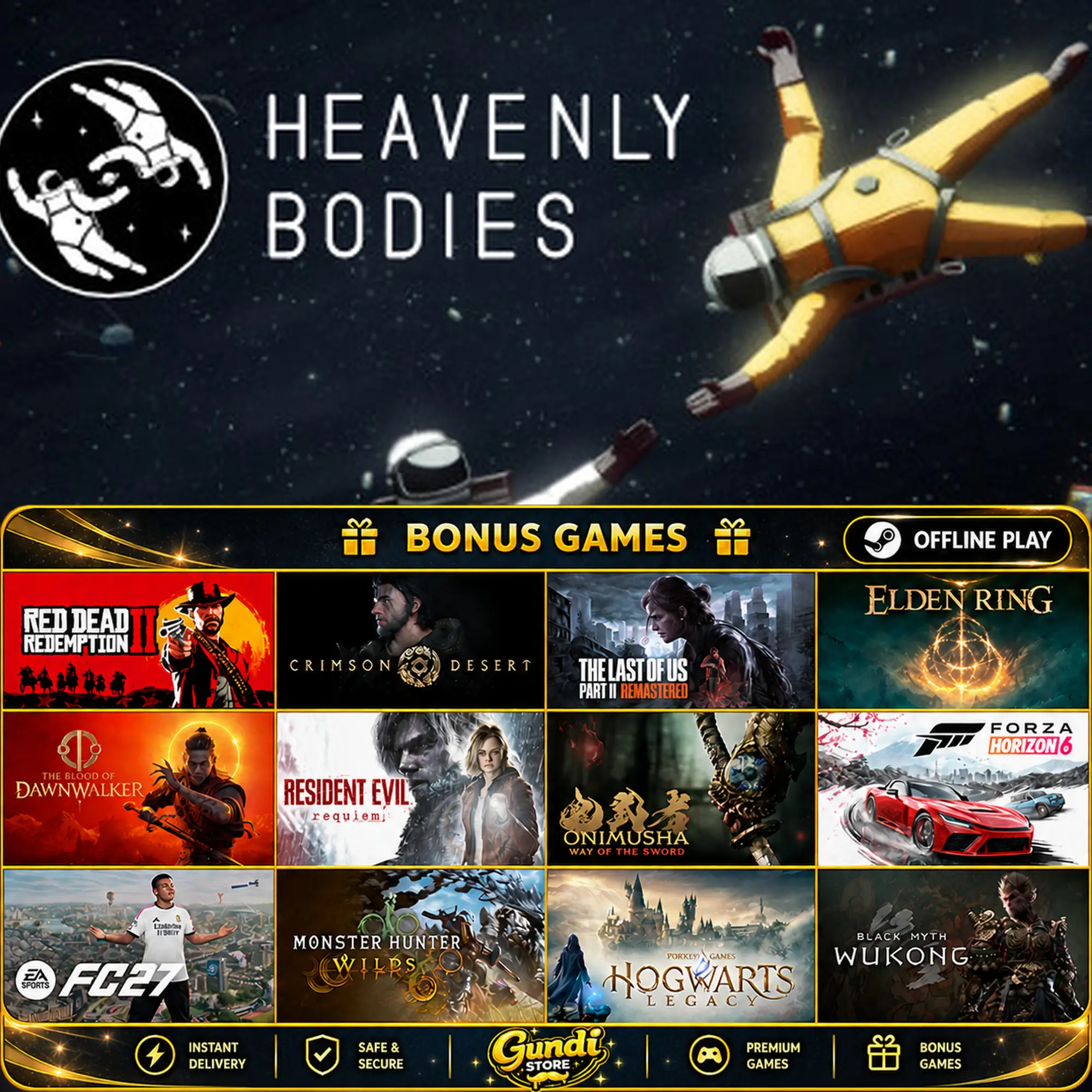 [AUTO CODE] - Heavenly Bodies + BONUS GAME