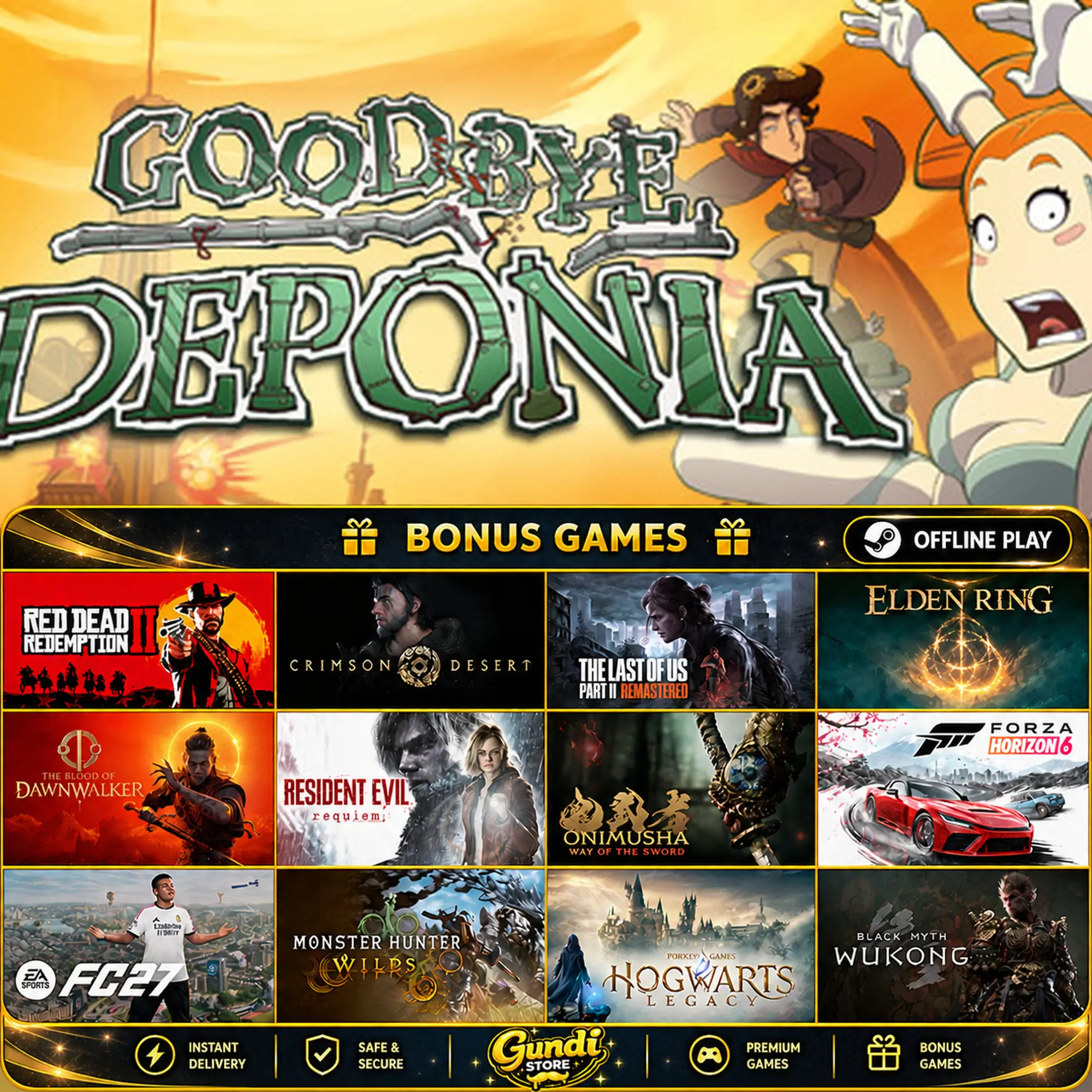 [AUTO CODE] - Goodbye Deponia + BONUS GAME