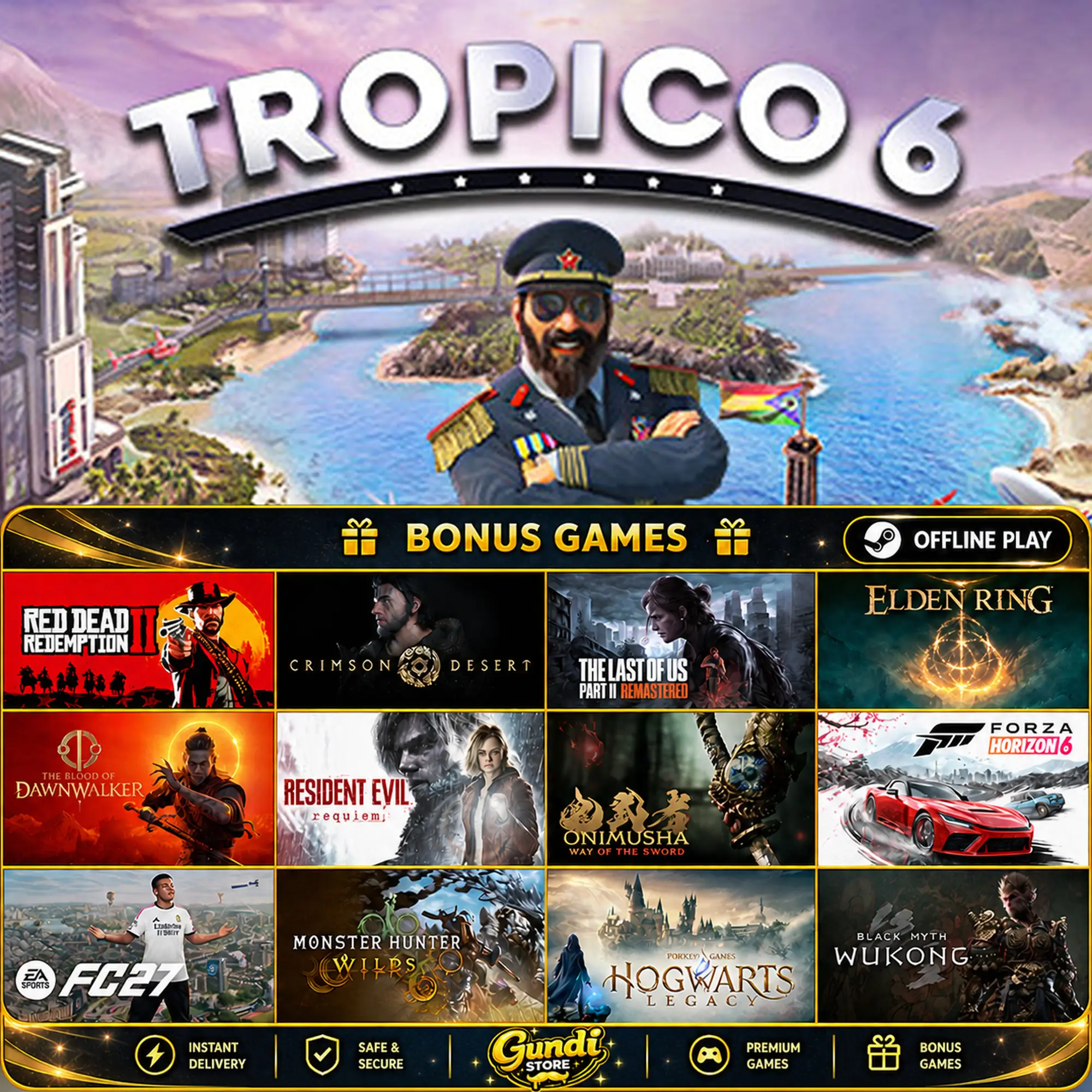 [AUTO CODE] - Tropico 6 + BONUS GAME