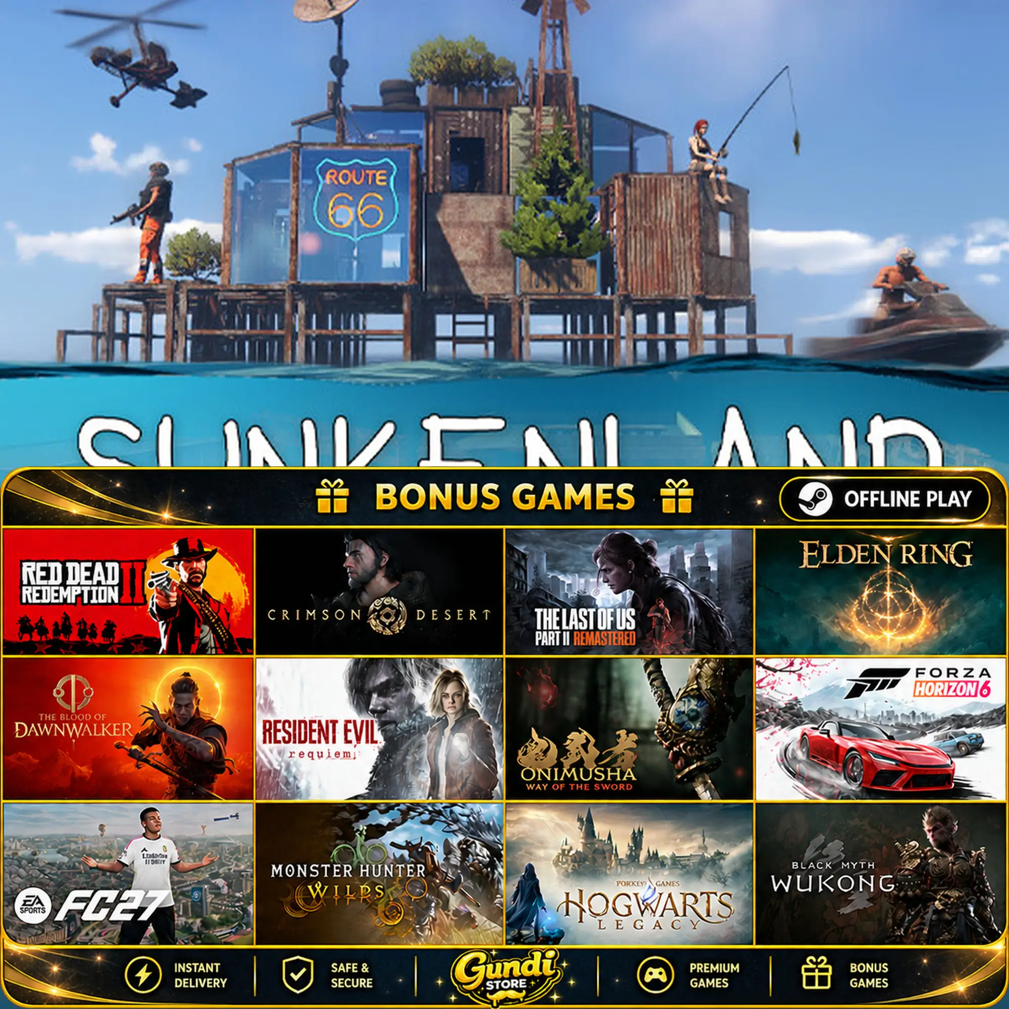 [AUTO CODE] - Sunkenland + BONUS GAME