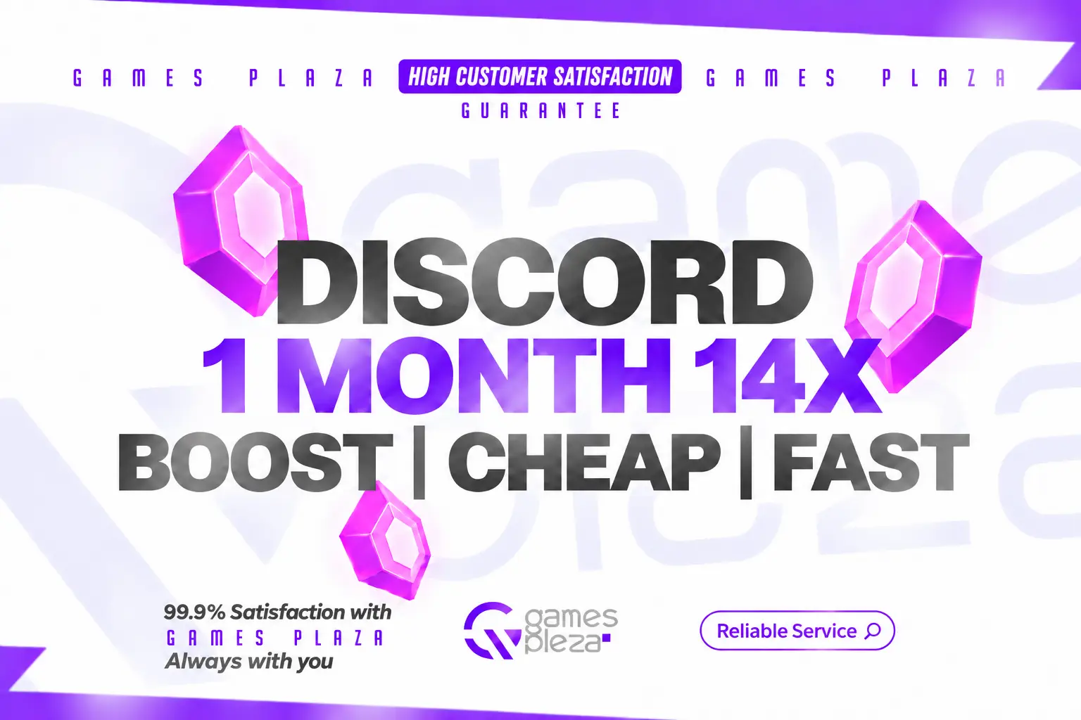 ⭐ DISCORD 1 MONTH 14X BOOST | CHEAP | FAST