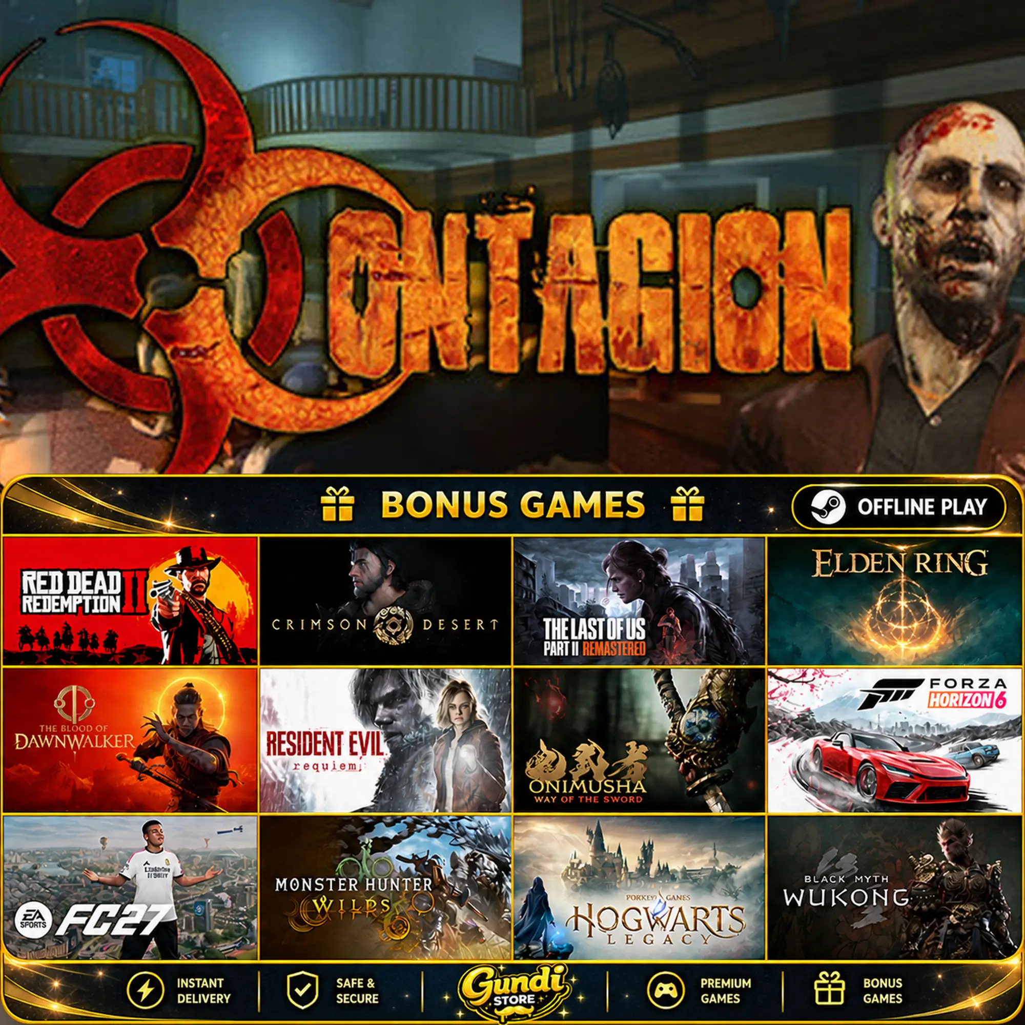 [AUTO CODE] - Contagion + BONUS GAME
