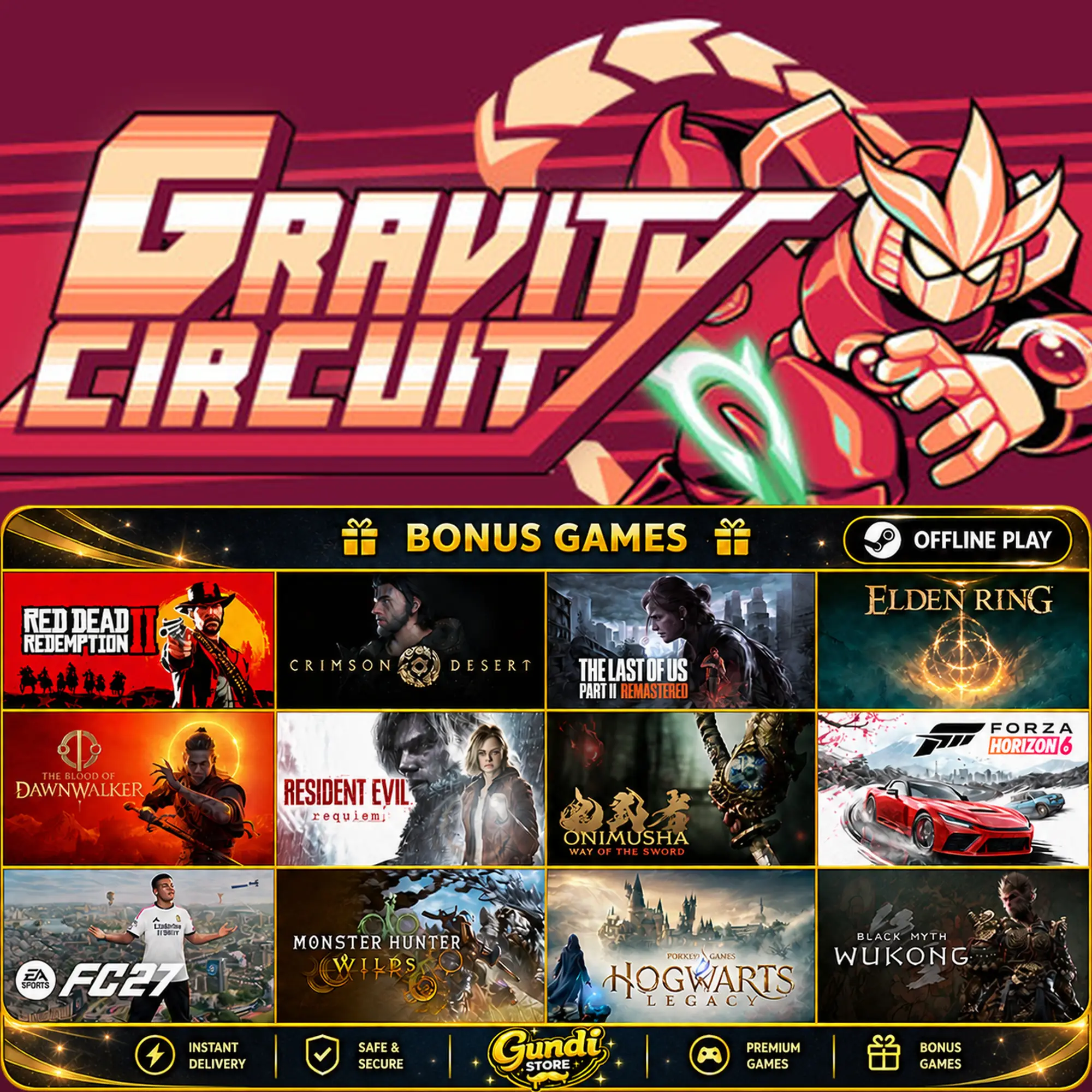[AUTO CODE] - Gravity Circuit + BONUS GAME
